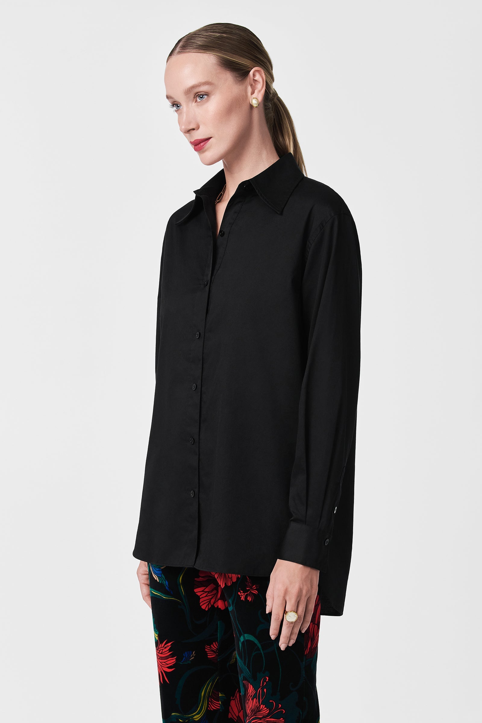 Litsa Button-Up Cotton Shirt