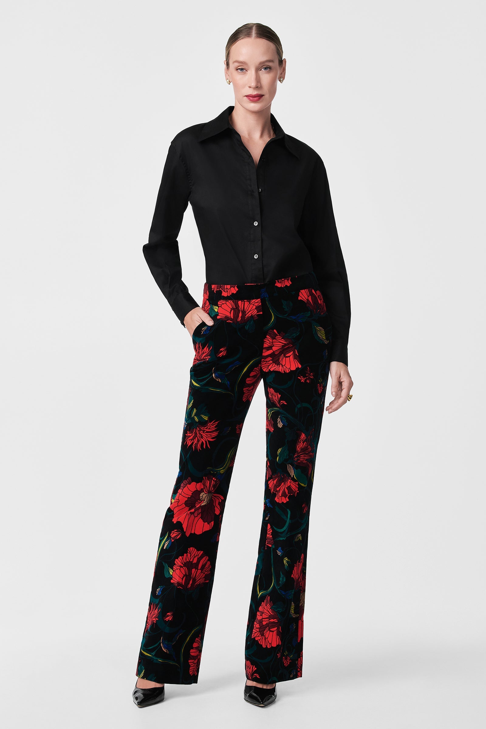 Litsa Button-Up Cotton Shirt