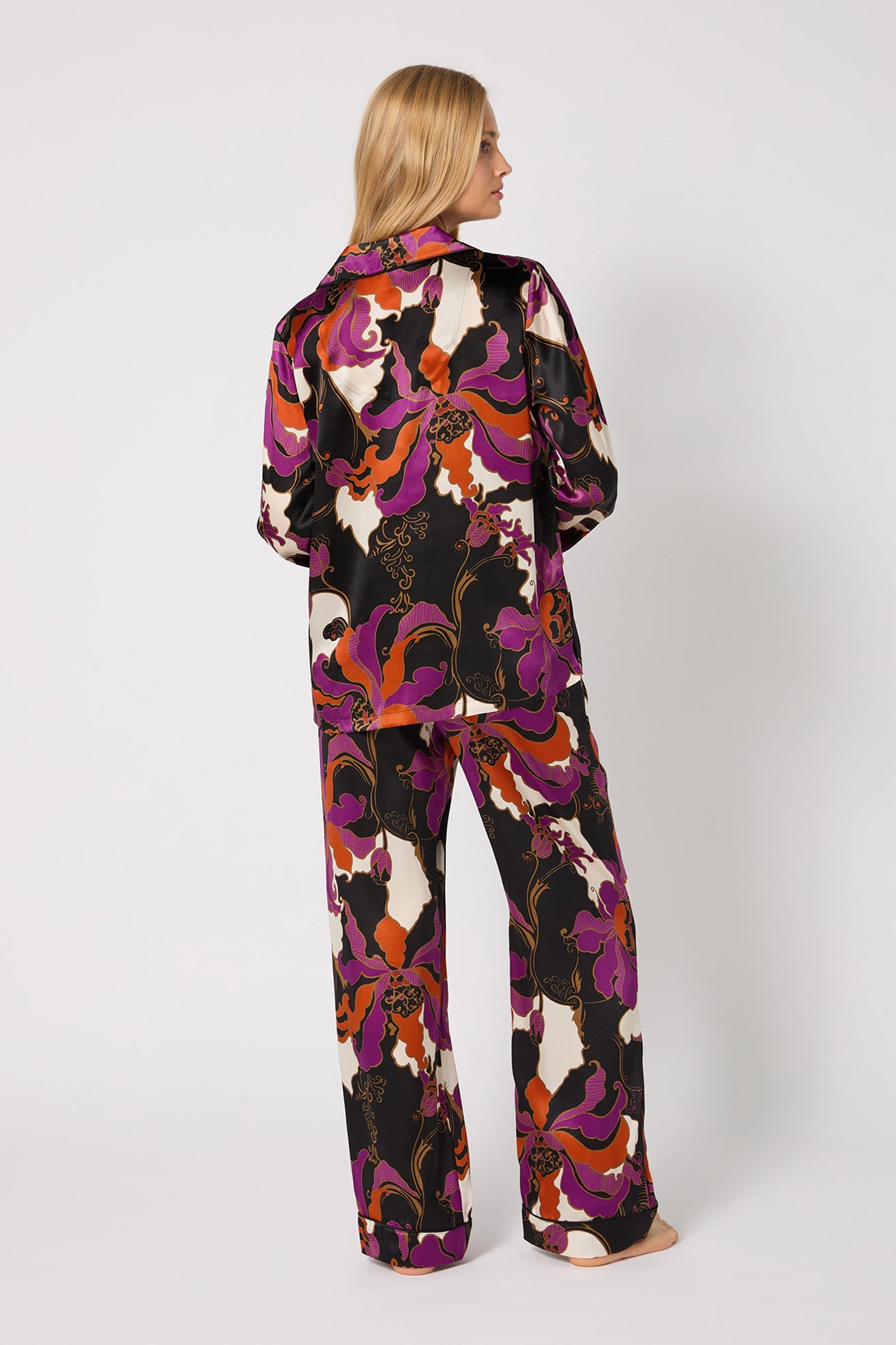 Classic Silk PJ Set - Fall Floral