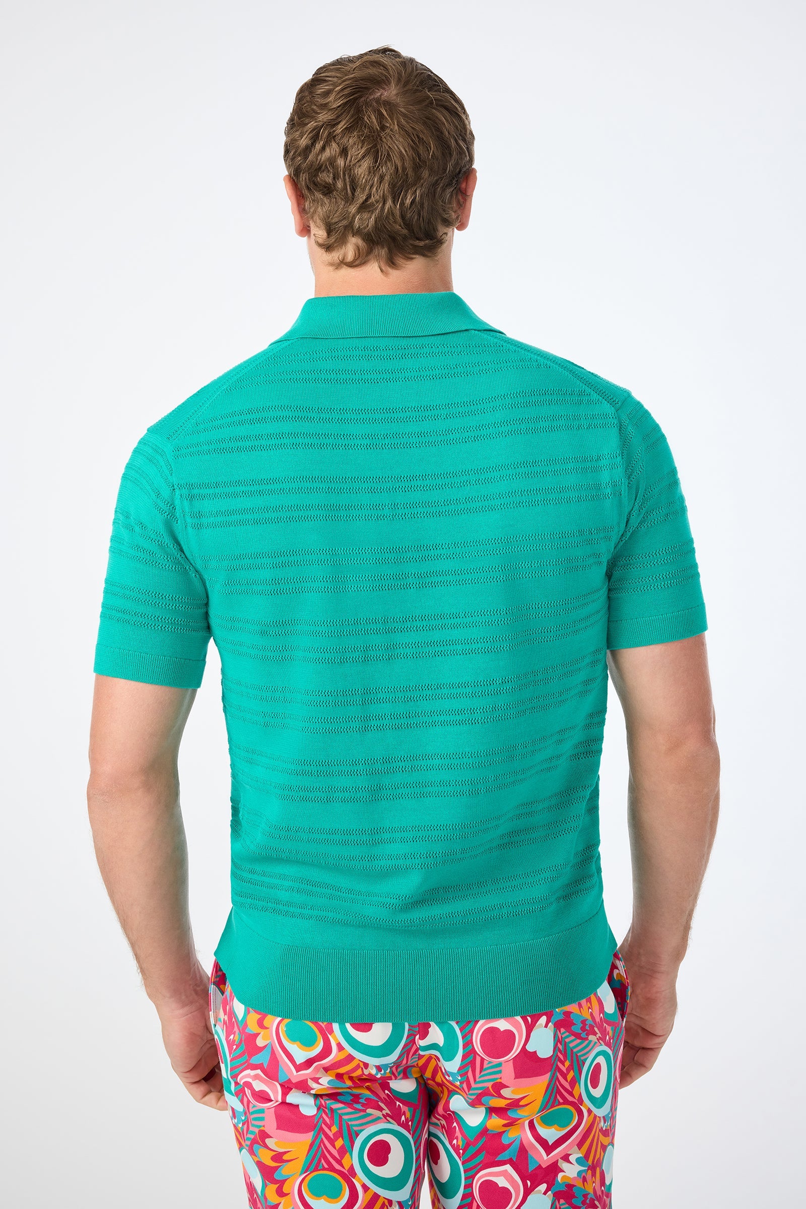 Edison Short-Sleeve Striped Polo