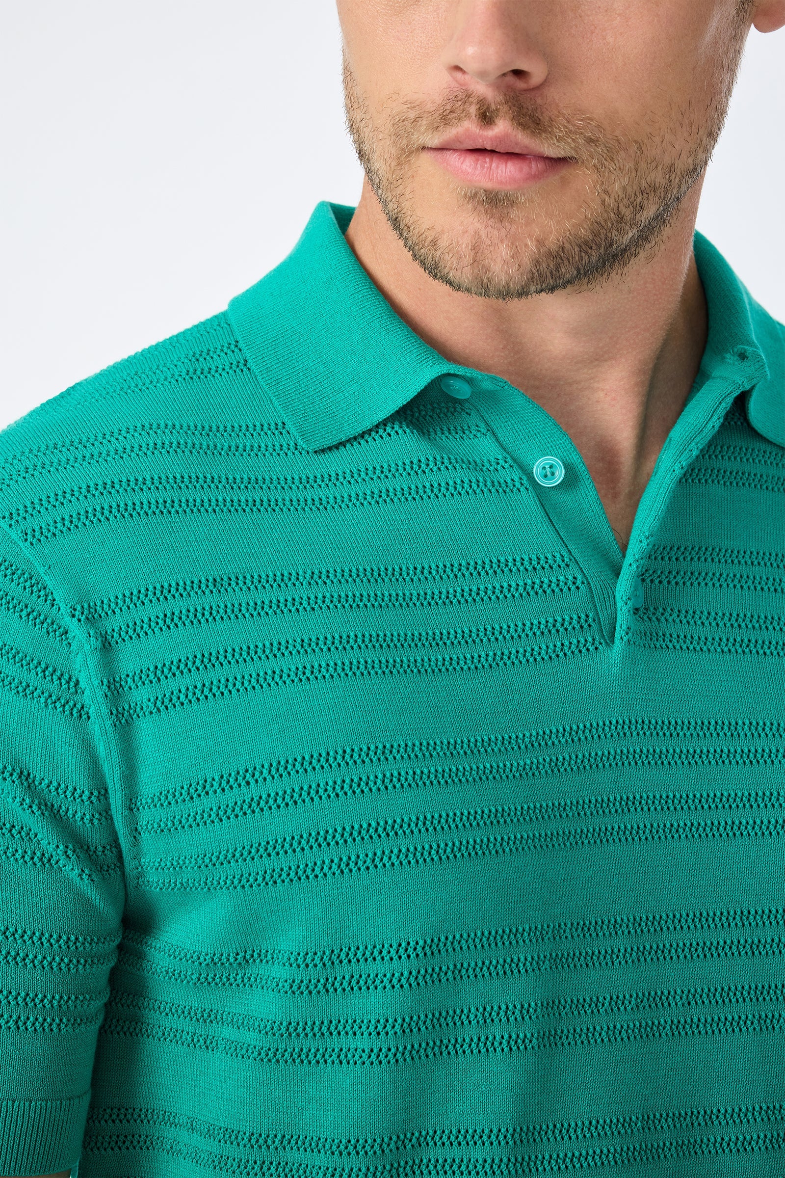 Edison Short-Sleeve Striped Polo