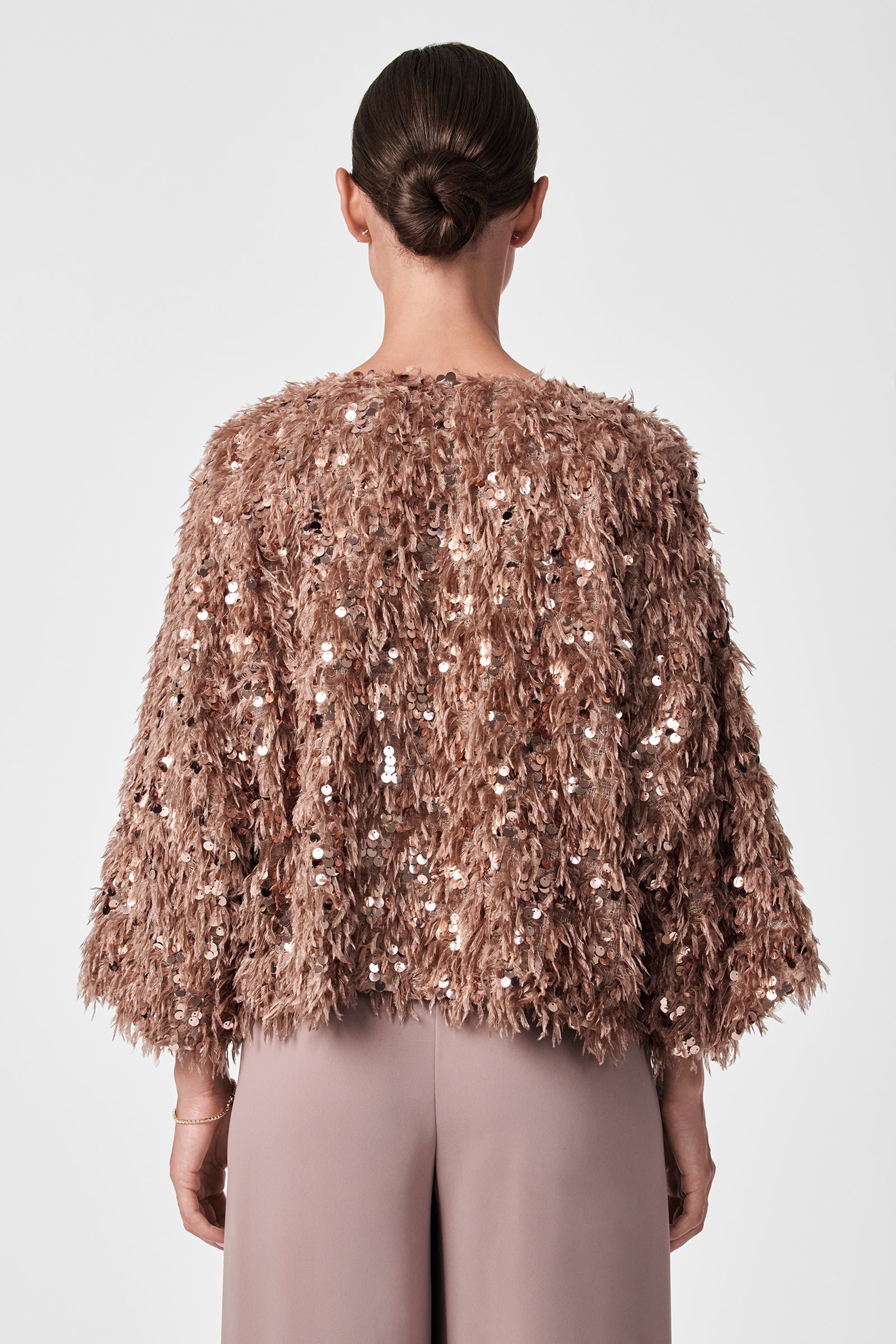 Oller Cropped Faux Fur Coat
