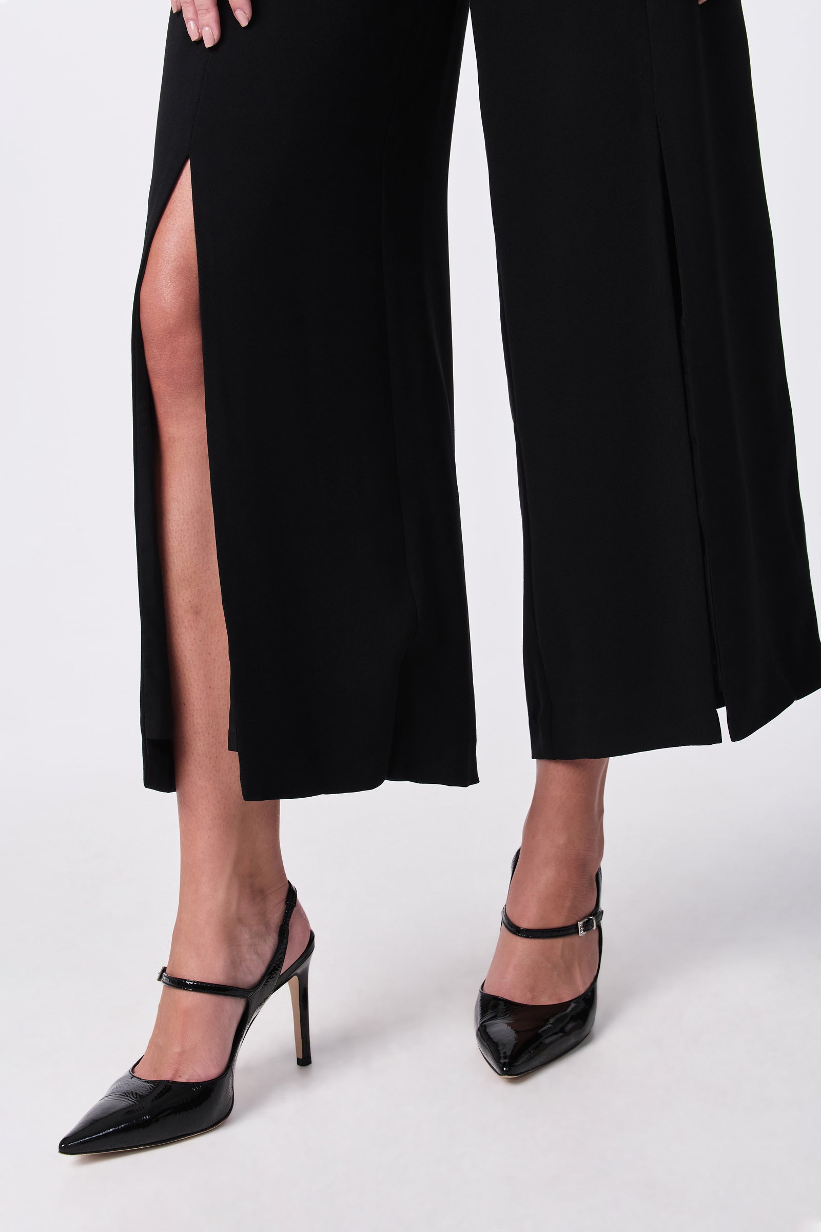 Davon Cropped Slit-Leg Pant