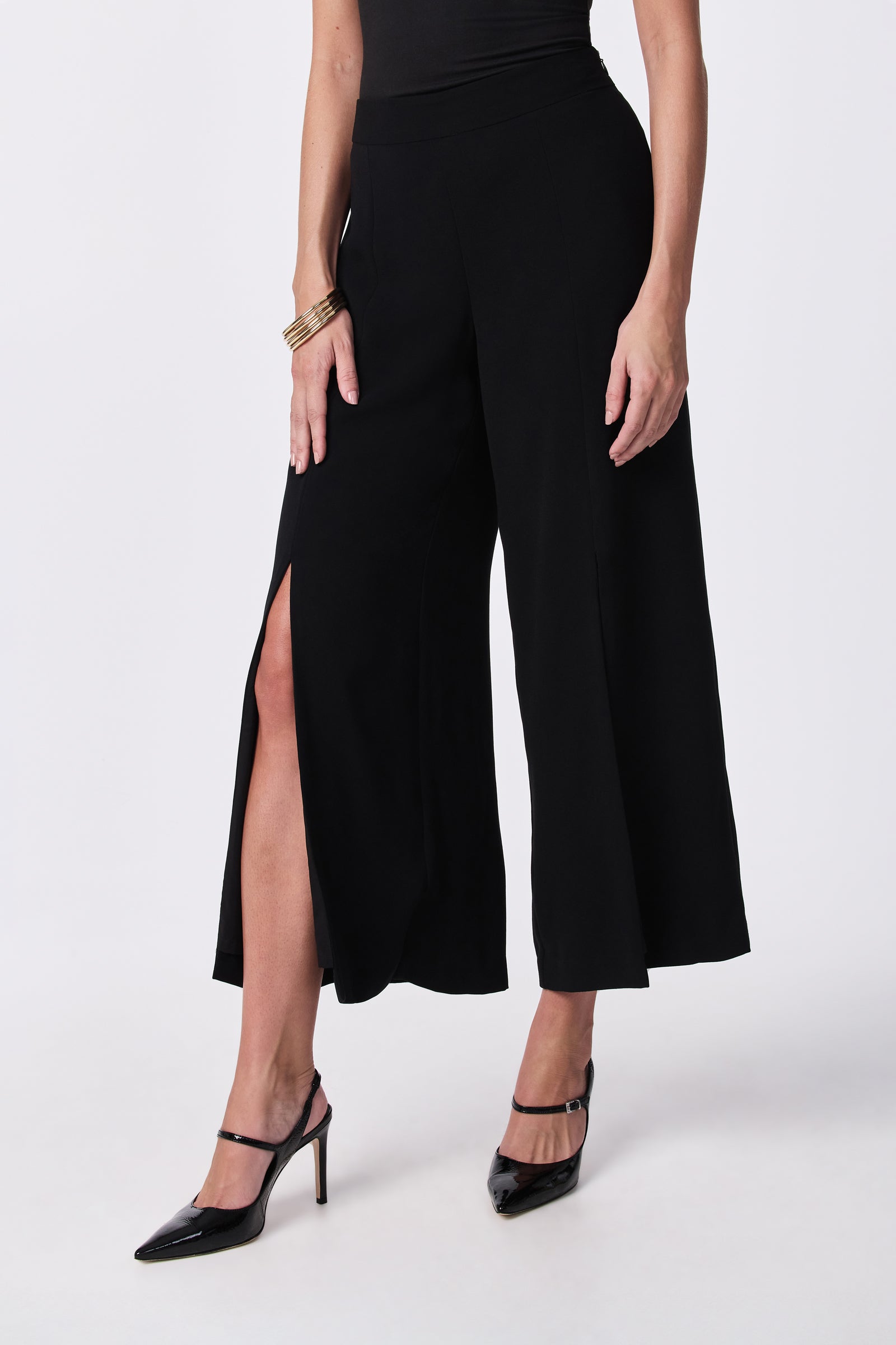 Davon Cropped Slit-Leg Pant