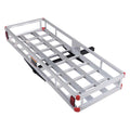 500Lbs Capacity Hitch Cargo Carrier Fits 2Quot Receiver 60Quot X 22Quot X 7Quot Mount Luggage Rack Aluminum Trailer Vehicle Cargo Basket For Suv Truck Car