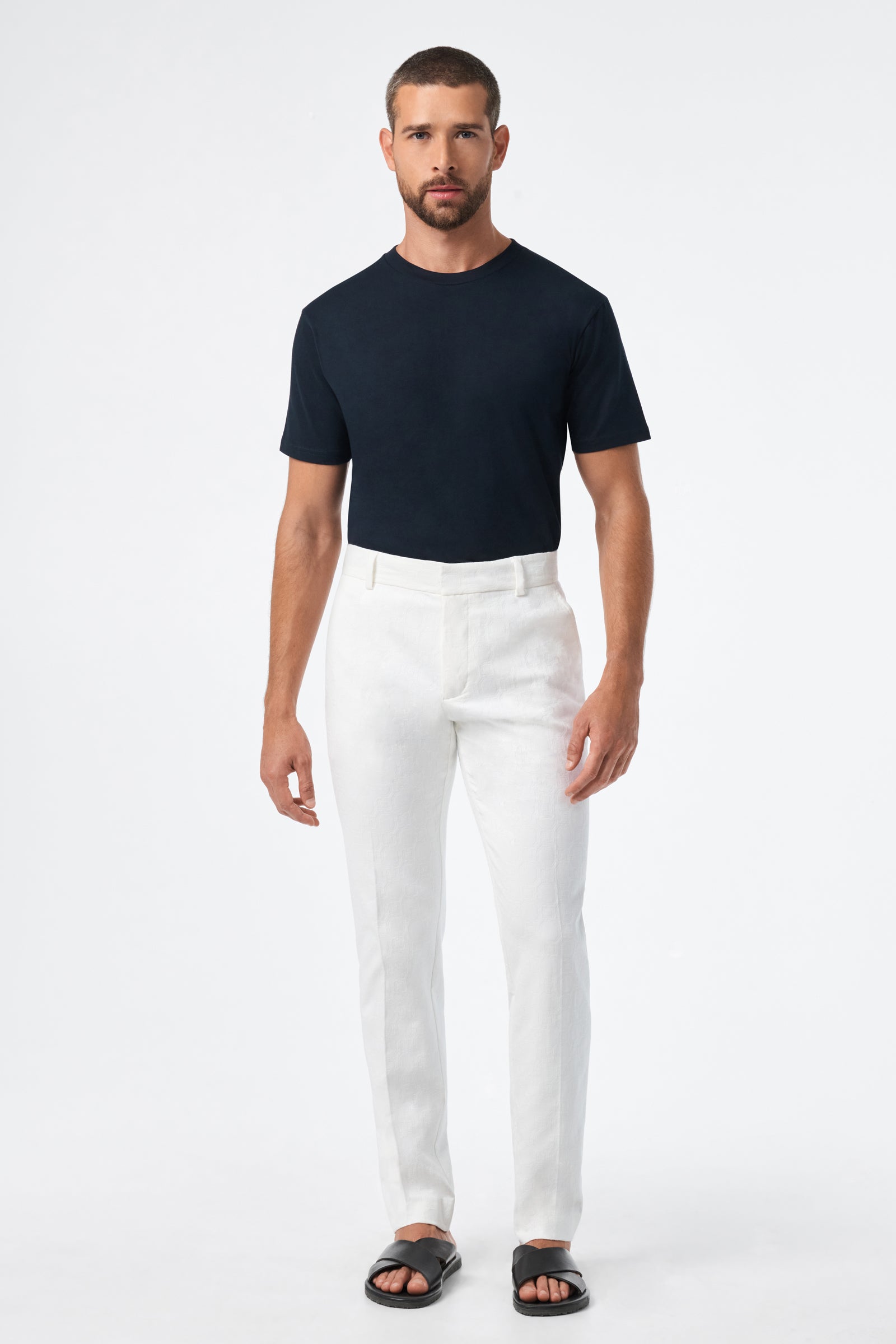 Clyde Slim Trouser - Stretch Herringbone