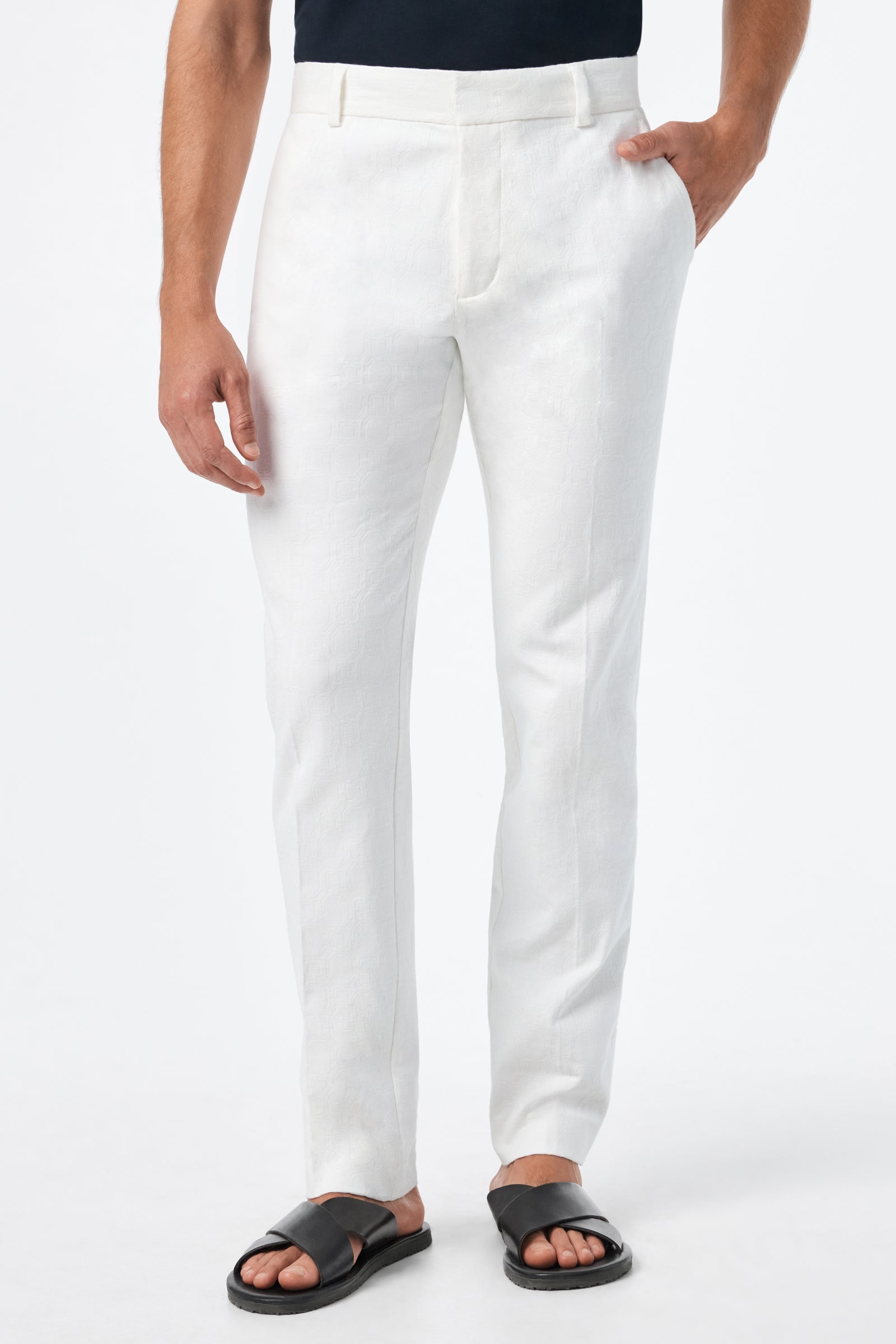 Clyde Slim Trouser - Stretch Herringbone