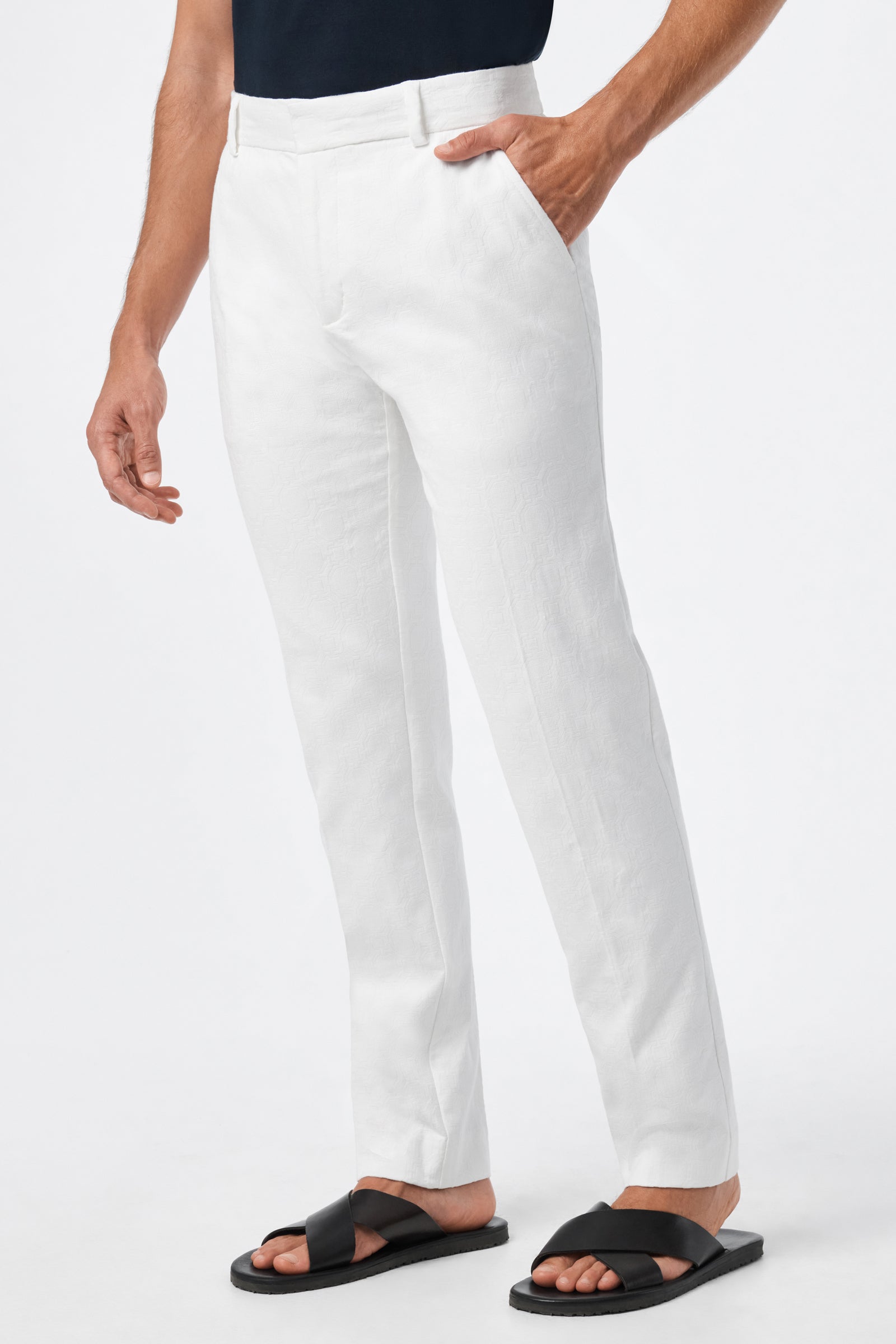Clyde Slim Trouser - Stretch Herringbone
