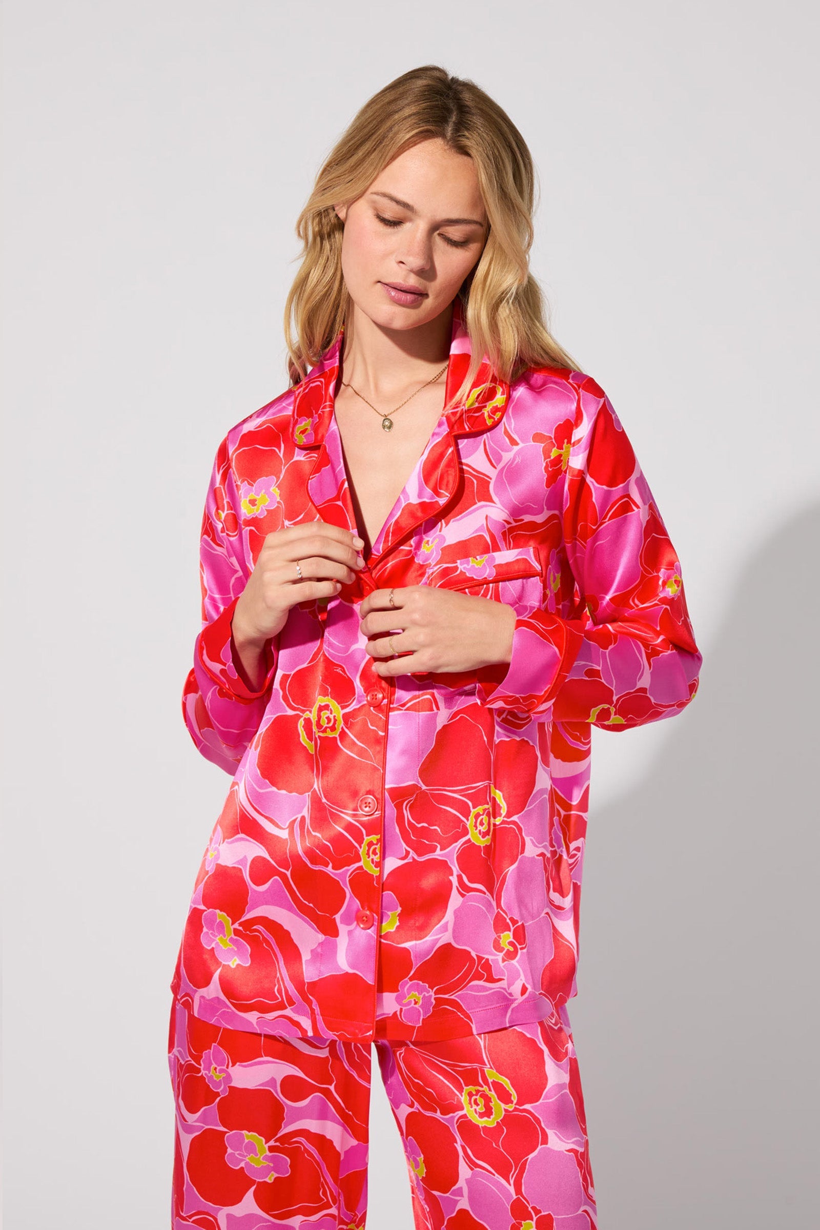 Silk Classic PJ Set - Winter Orchids