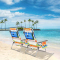 2 Pack Folding Beach Chair Backpack Lawn Chairs Sling Camping Chair Patio Reclining Chairs With 5 Adjustable Position Head Pillow - Comfortable And Ergonomic Design