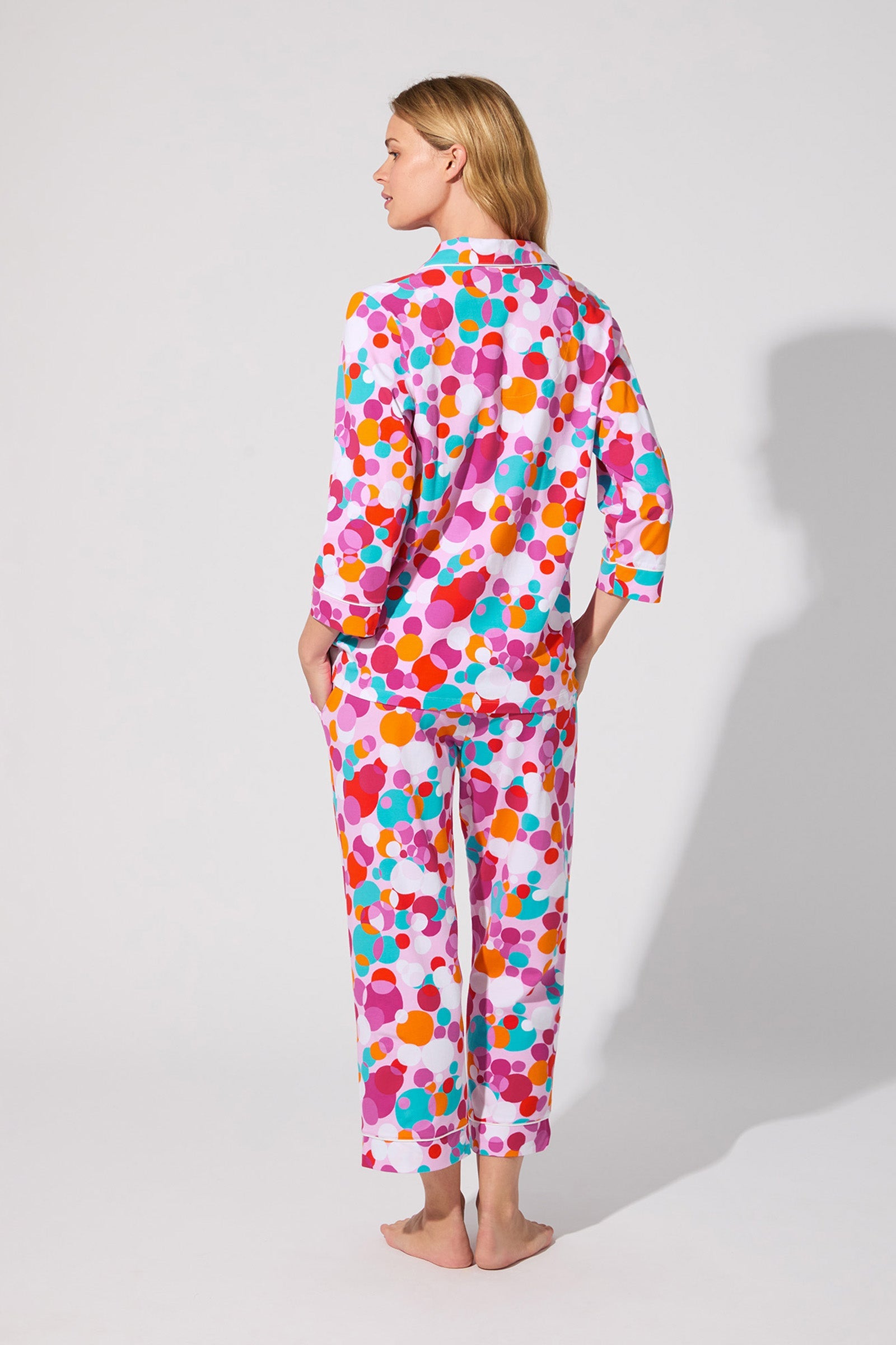 Crop Classic PJ Set - Bubble Dots