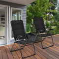 2 Pack Folding Patio Chairs 7 Position Adjustable Lawn Chair Recliner Camping Chair Compact Outdoor Sling Chair Fully Assembly - Comfortable And Ergonomic Design