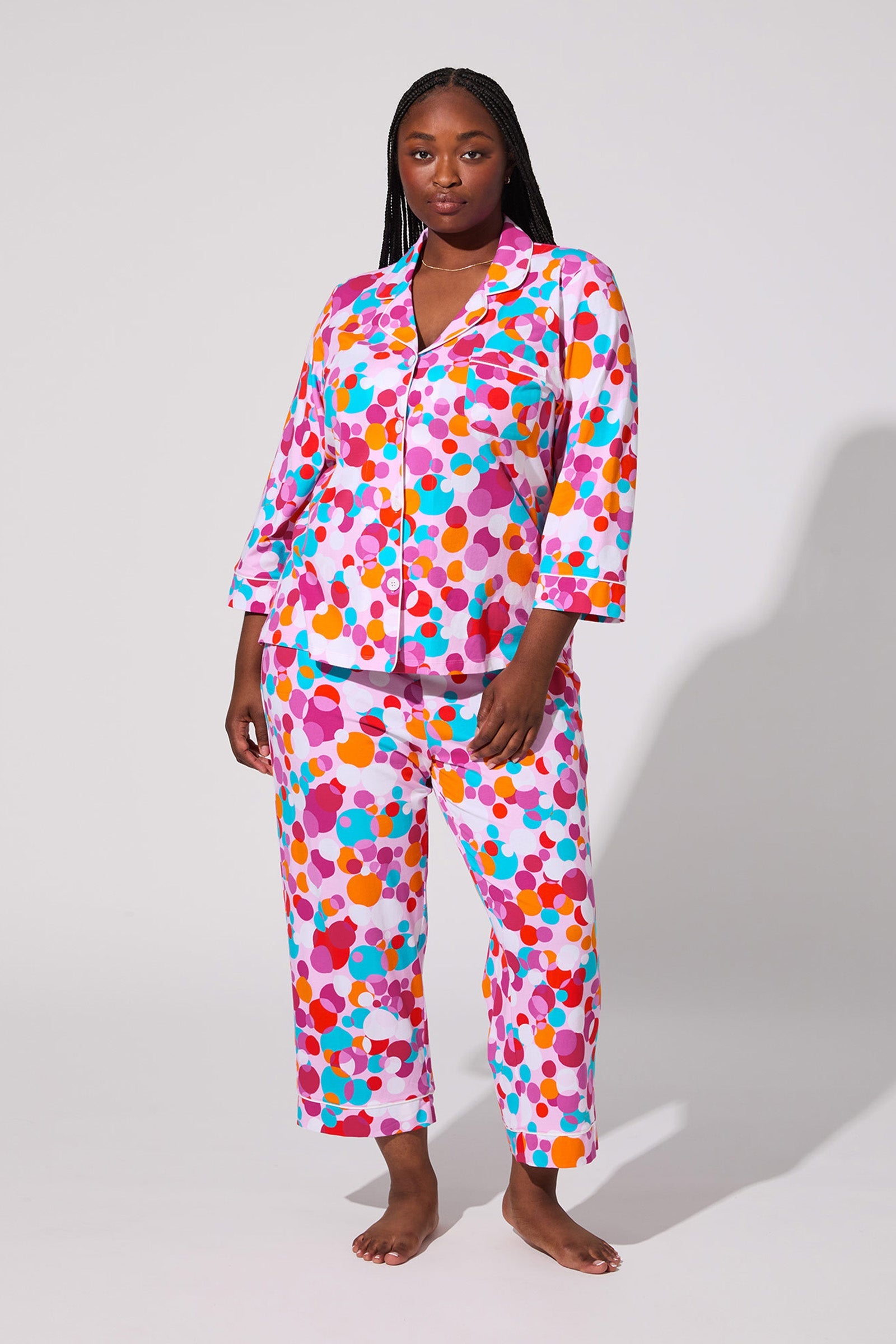 Crop Classic PJ Set - Bubble Dots