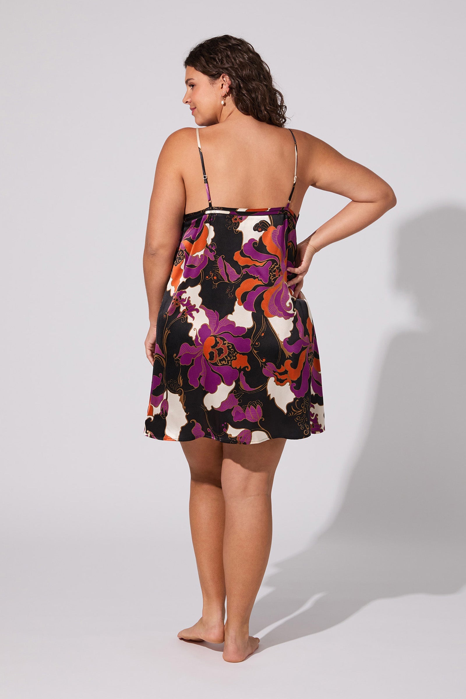 Silk Chemise Nightgown - Fall Floral
