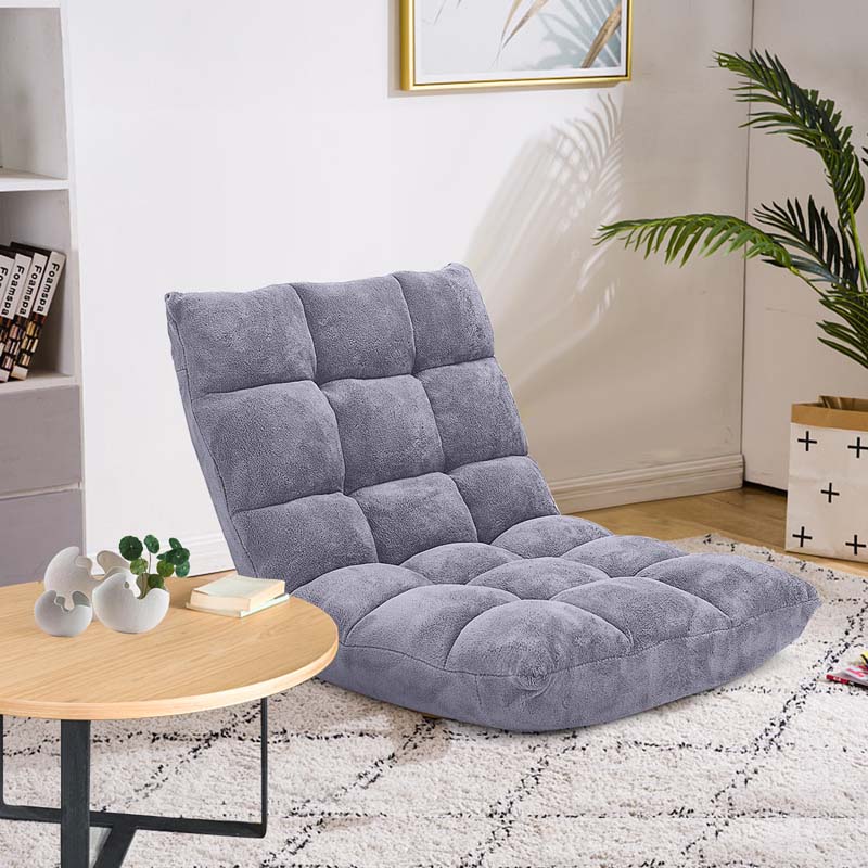 Memory Foam Floor Chair 14 Position Adjustable Folding Gaming Sofa Chair With Back Support Chaise Lounge Sleeper Bed Couch Recliner - Comfortable And Ergonomic Design