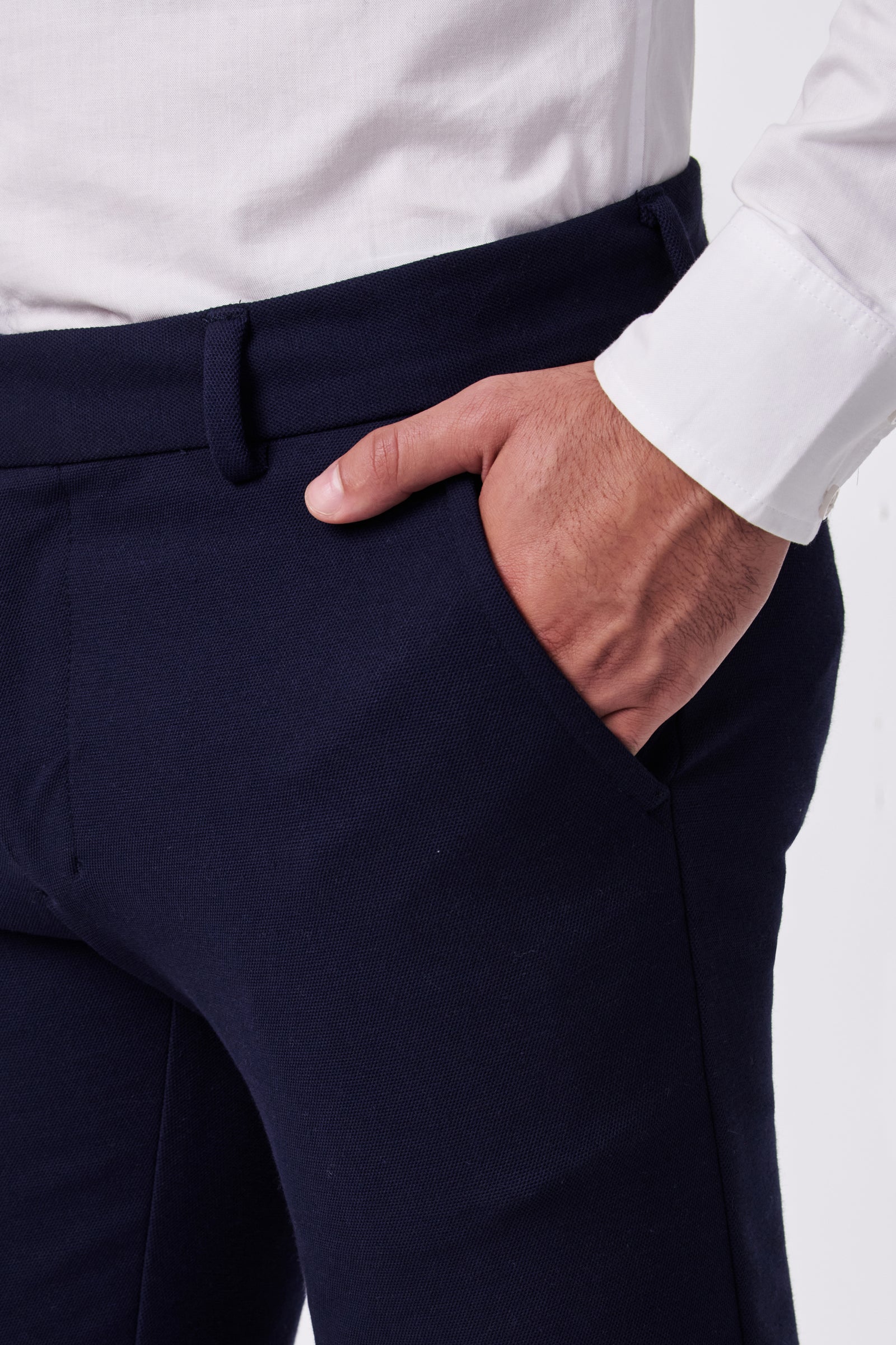 Clyde Slim Trouser - Stretch Piqué
