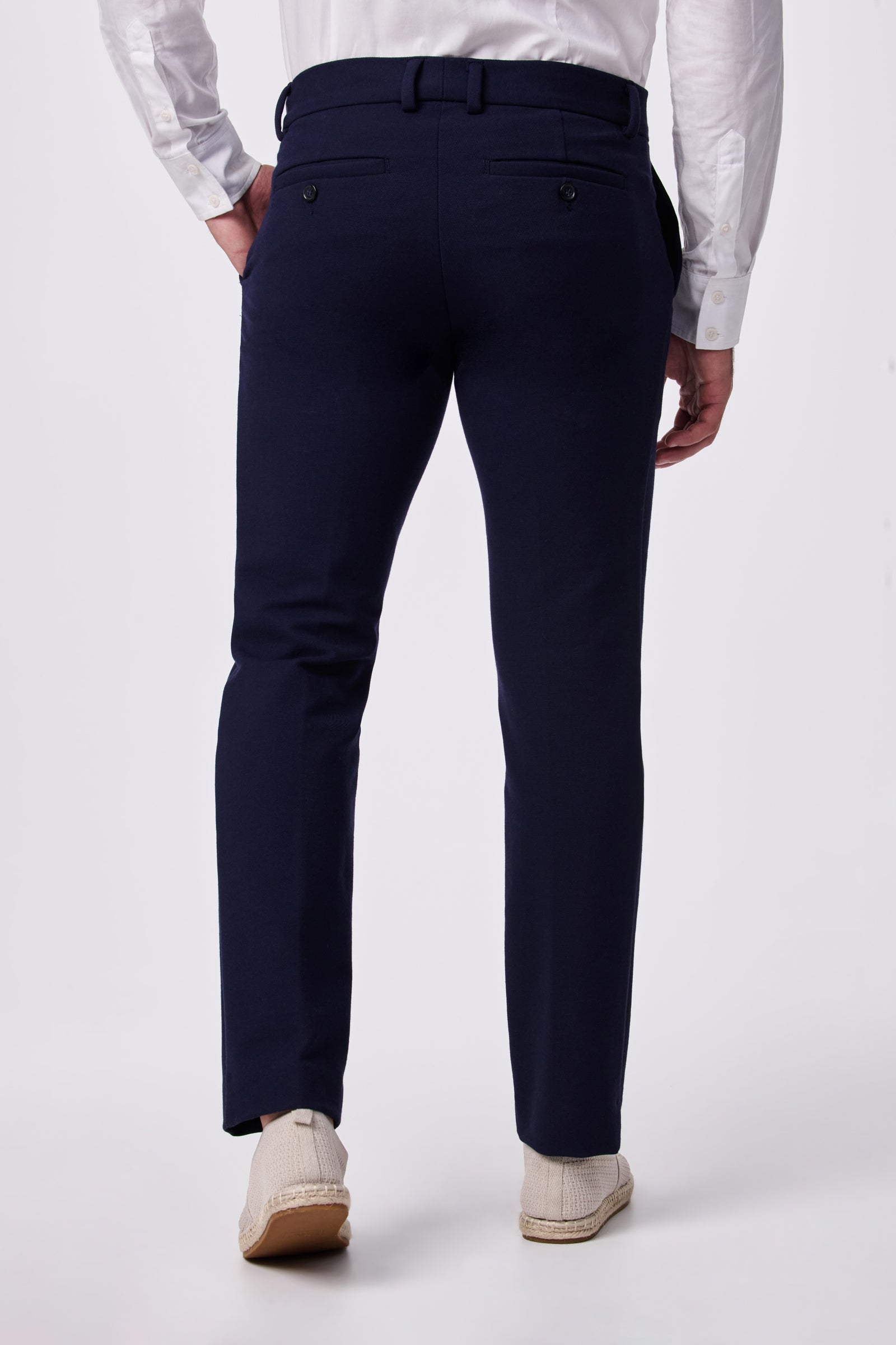 Clyde Slim Trouser - Stretch Piqué