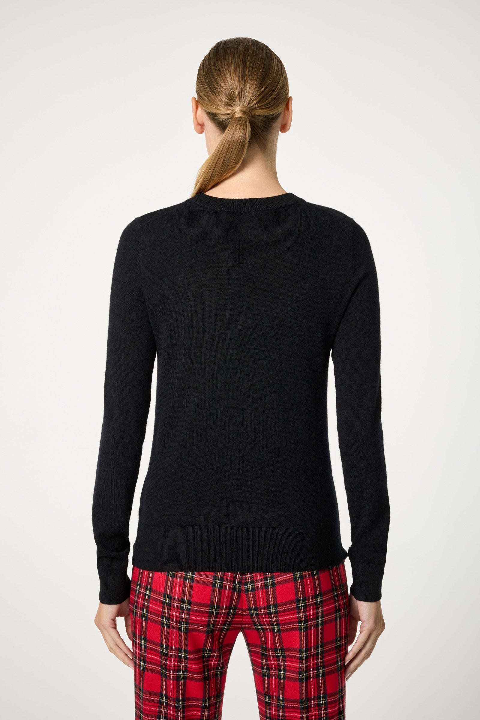 Plaid Heart Crewneck Sweater