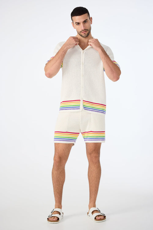August Open-Knit Short - Pride