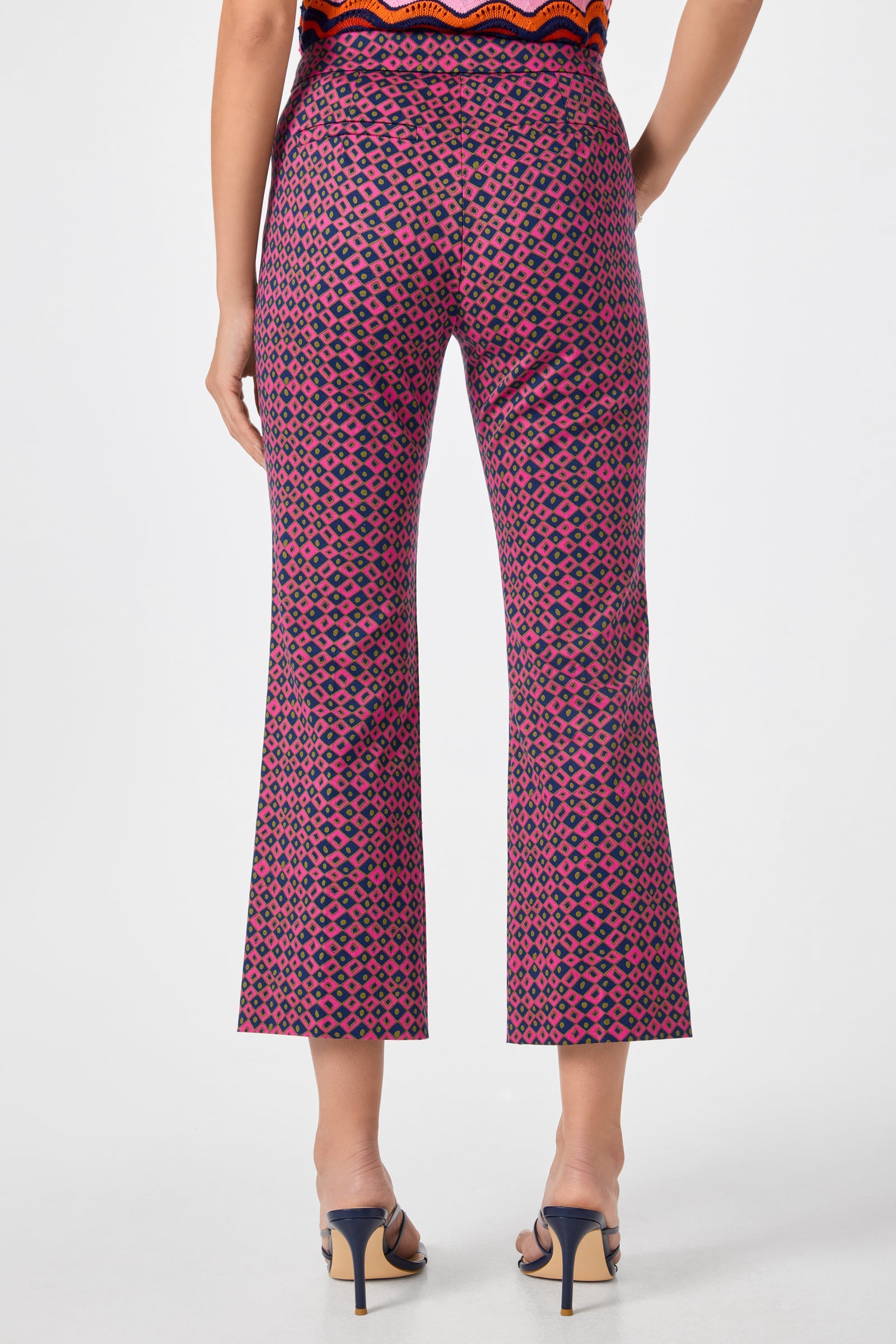 Lulu Cropped Pant - Himari Herringbone