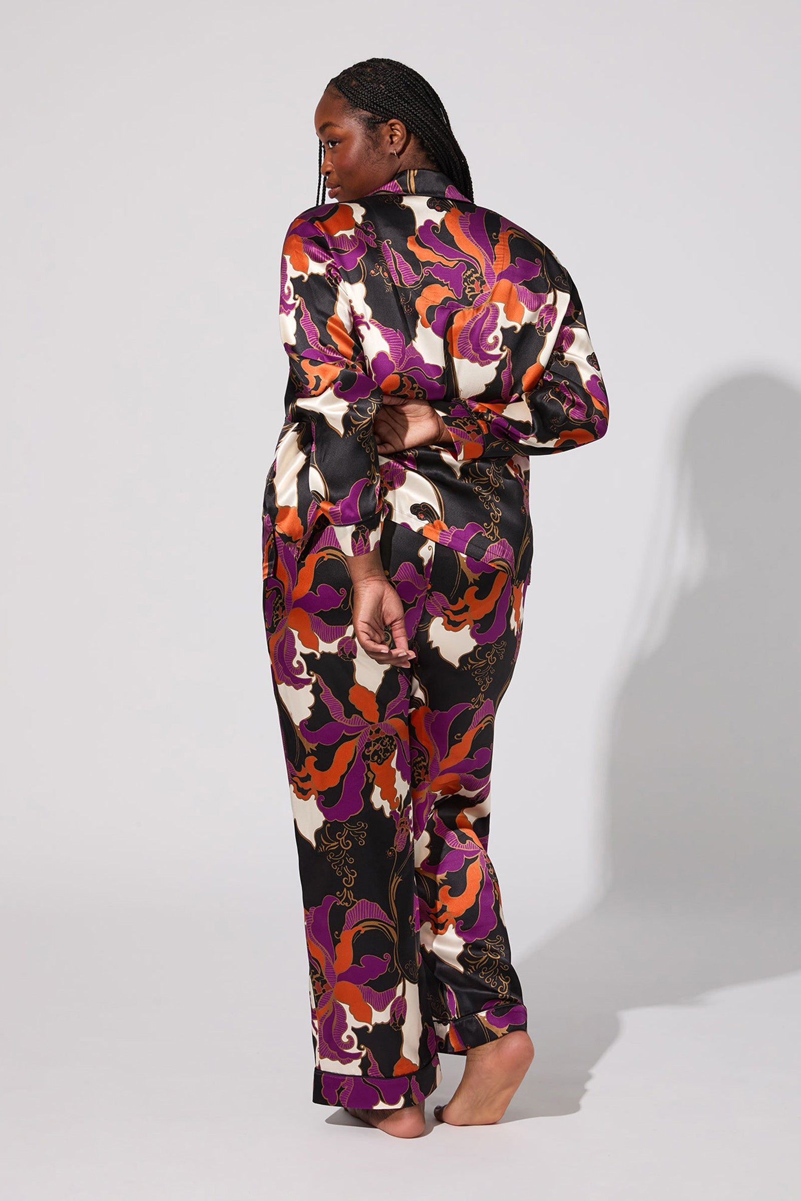 Classic Silk PJ Set - Fall Floral