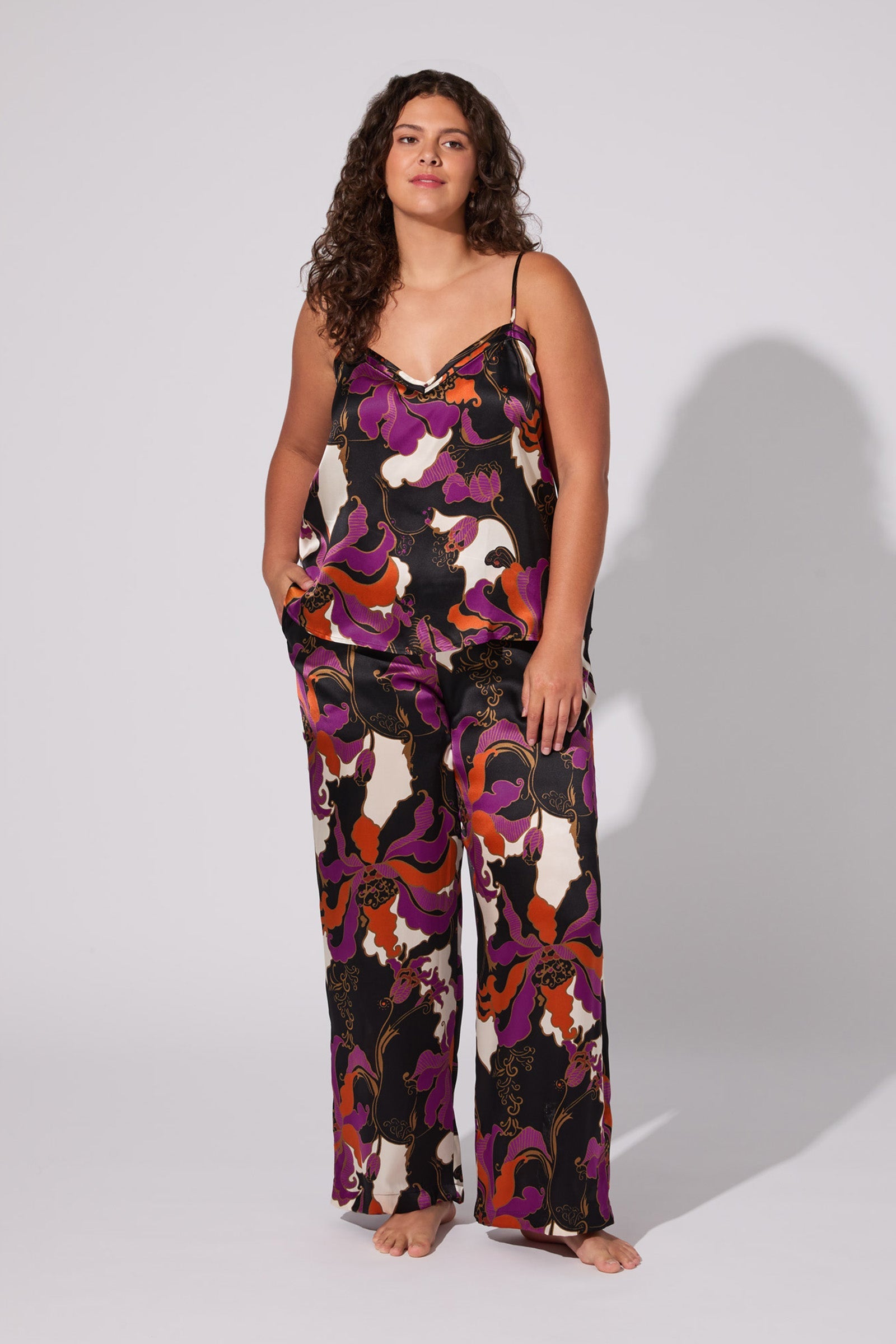 Silk Cami PJ Set - Fall Floral