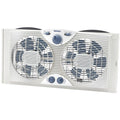 Holmes HAWF2041 Dual Blade Window Fan with Thermostat, 3 Speeds, Fits 24 37&prime;&prime; Windows, White