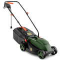 12 AMP 14" Electric Push Lawn Mower 2 in 1 Walk Behind Lawnmower with Collection Box, 3 Adjustable Height Position