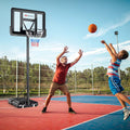 Portable Basketball Hoop Outdoor 45 10Ft Height Adjustable Basketball Goal System With 44Quot Backboard Amp Wheels