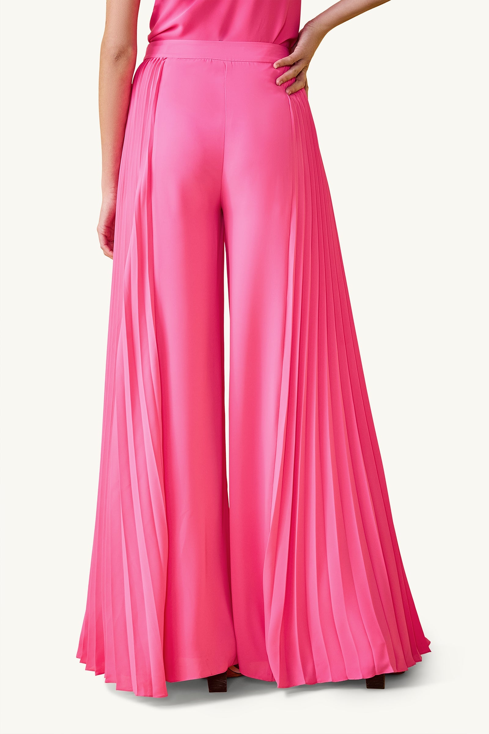 Frame Wide-Leg Pleated Pant - GS Georgette
