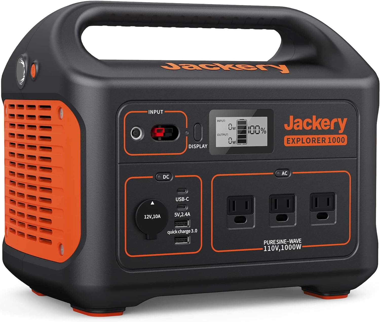 Jackery Explorer 1000 Portable Power Station, 1002Wh, 3x1000W AC Outlets, Solar Compatible, Safe &amp; Reliable, Quiet Operation