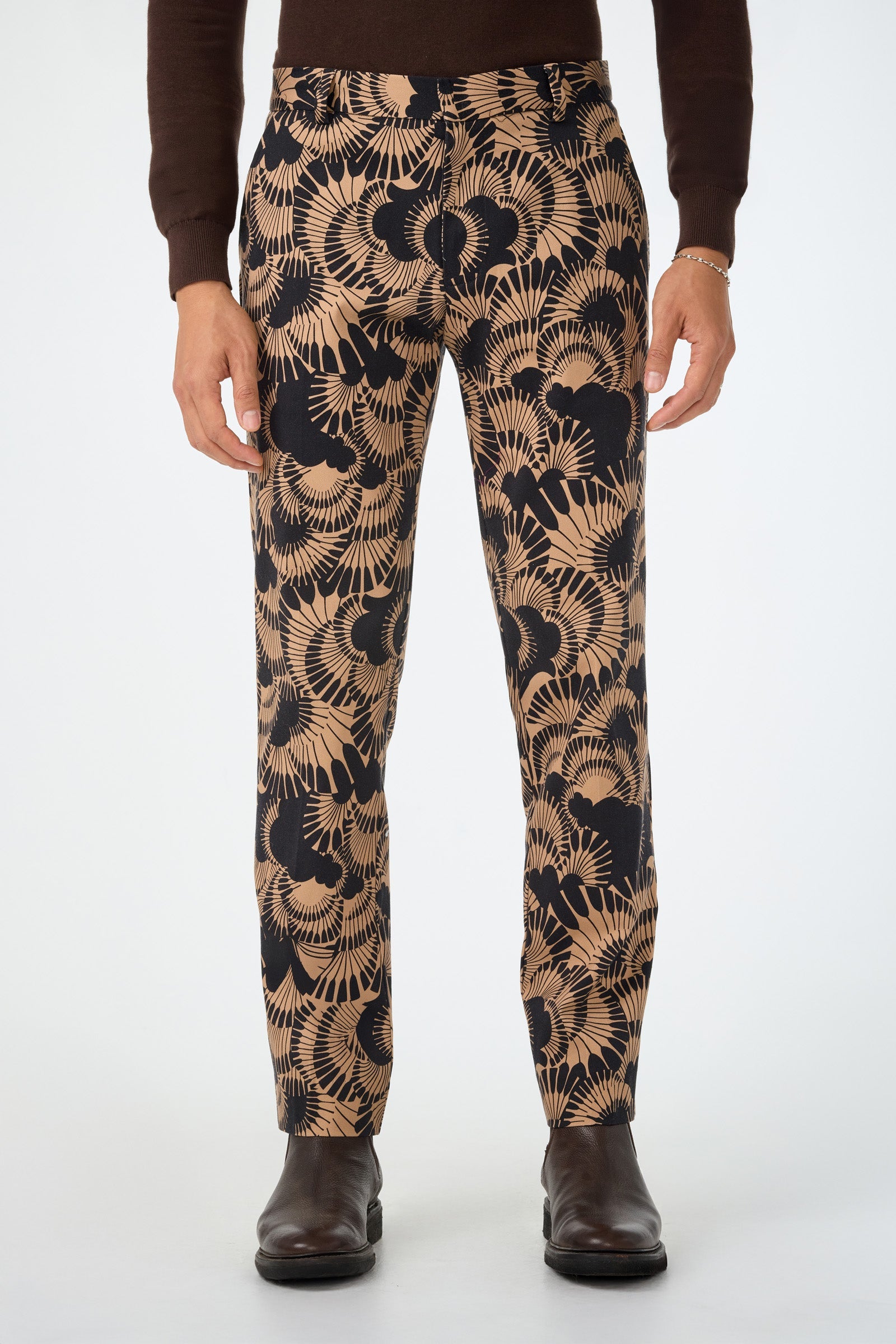 Clyde Slim Trouser - Juniper Herringbone