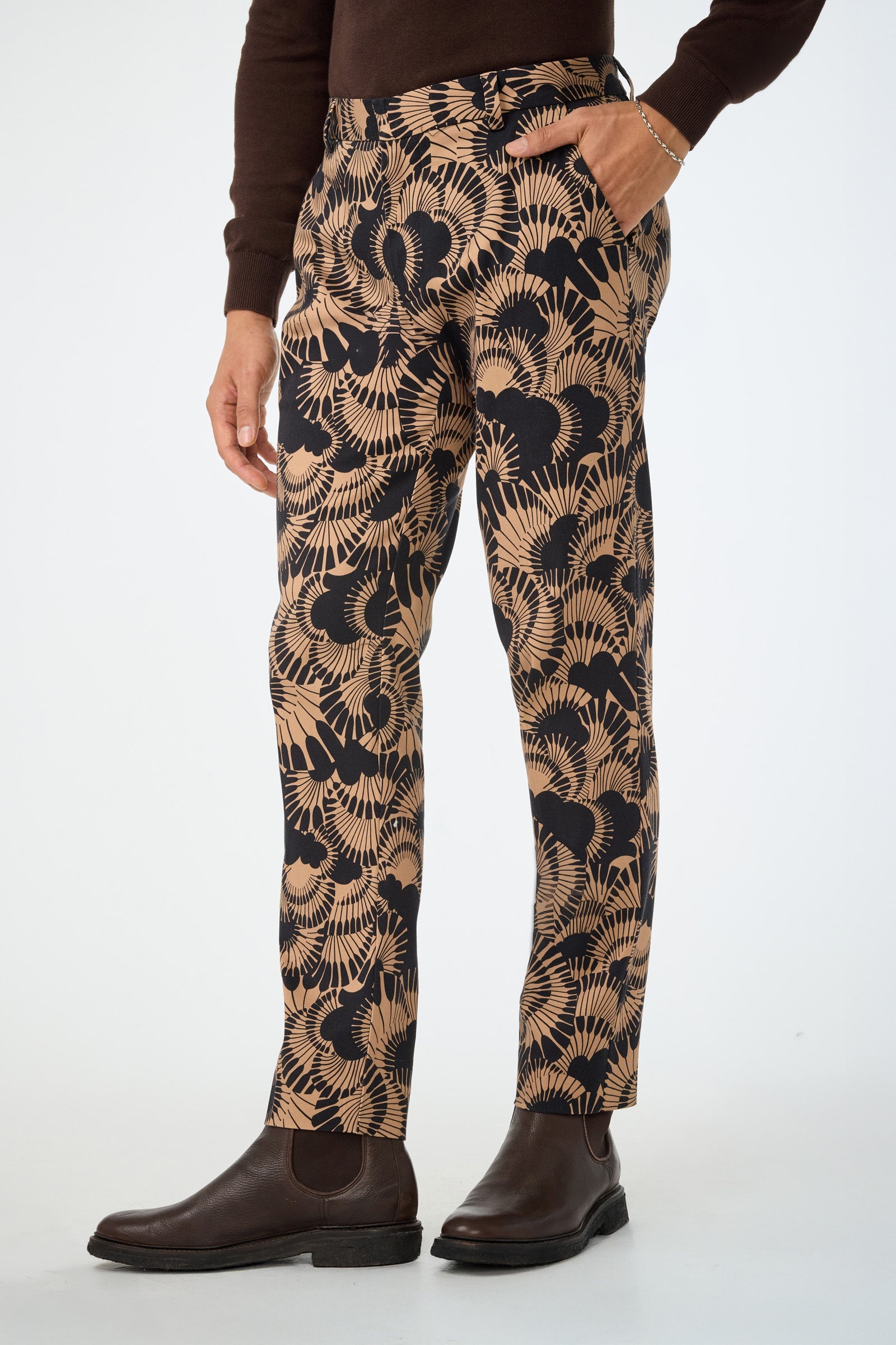 Clyde Slim Trouser - Juniper Herringbone