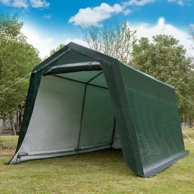 10 X 10 Ft Outdoor Patio Steel Carport Canopy Tent Storage Shelter Garage Shed For Motorcycle Atv Car Bike
