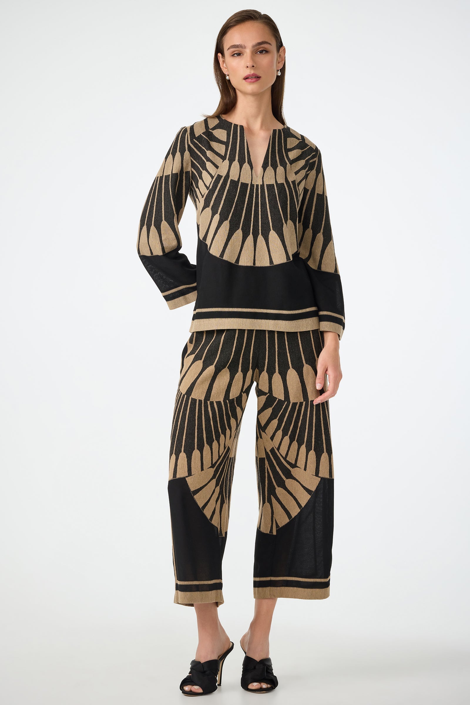 Estella Cropped Pant - Juniper Fil Coupe