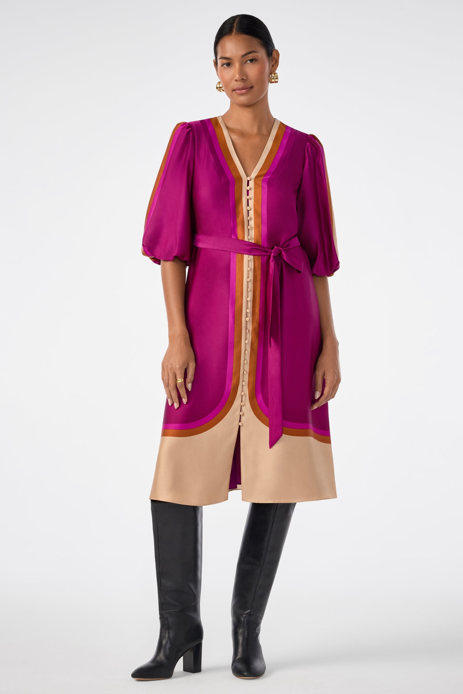 Linden Puff-Sleeve Dress