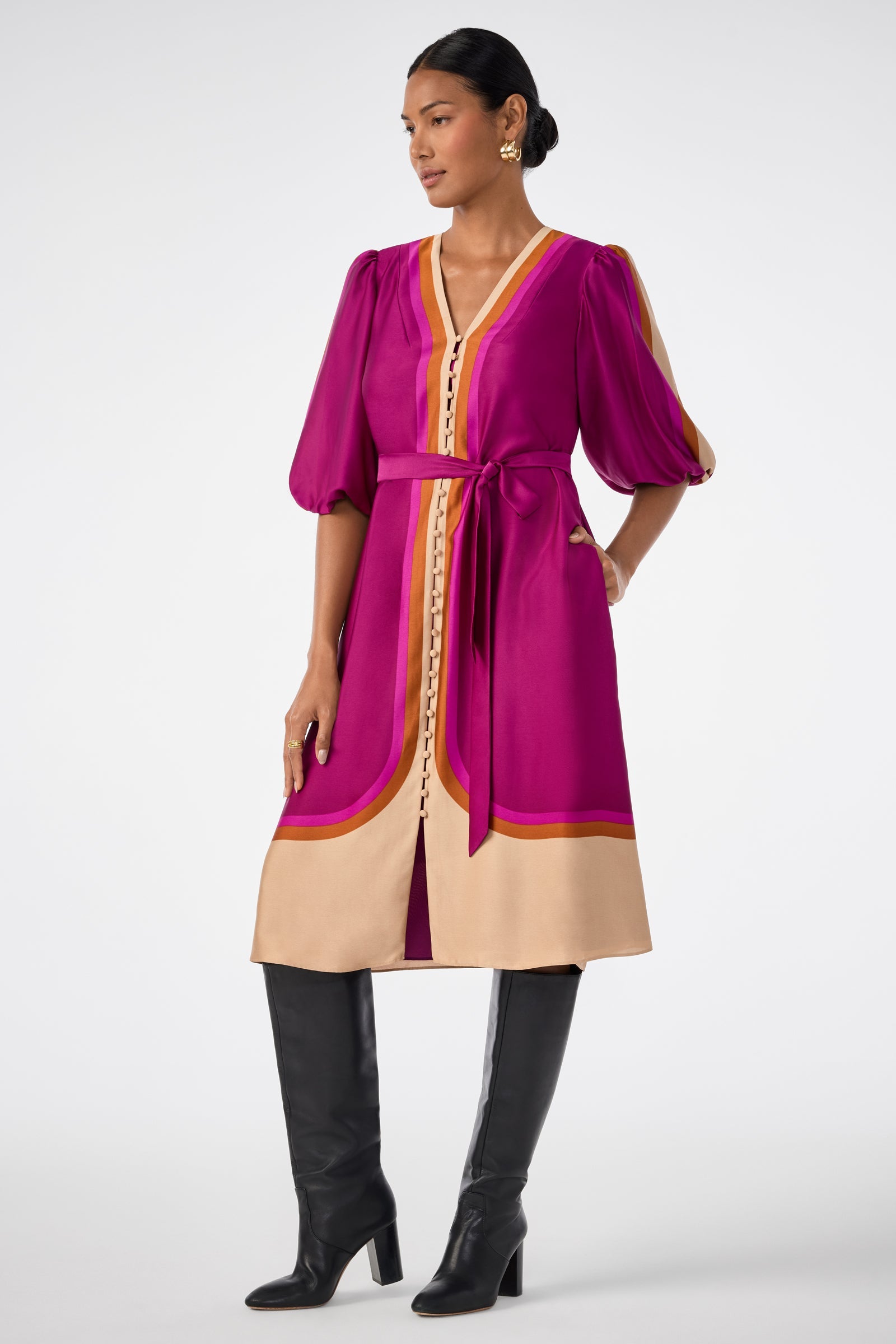 Linden Puff-Sleeve Dress