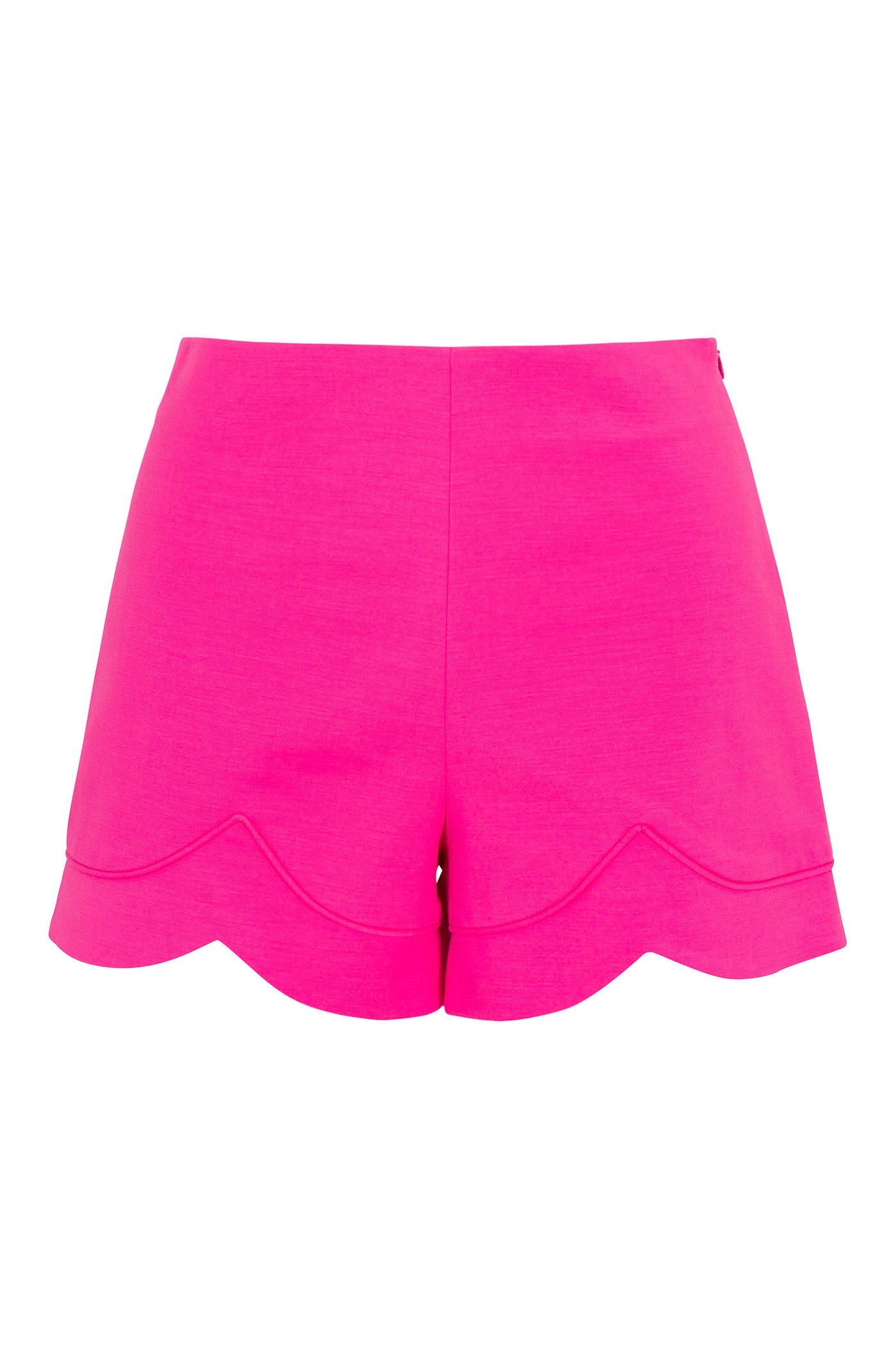 Centre Scallop-Hem Short - Solid Suiting