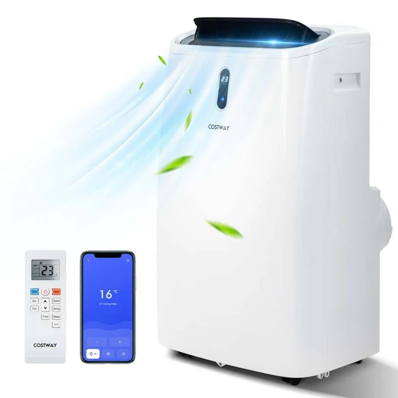 12000 BTU 4 in 1 Portable Air Conditioner w/Heat Cool Fan Dry &amp; Sleep Mode, WiFi &amp; Alexa Control AC Unit, Cools Up to 450 sq.ft