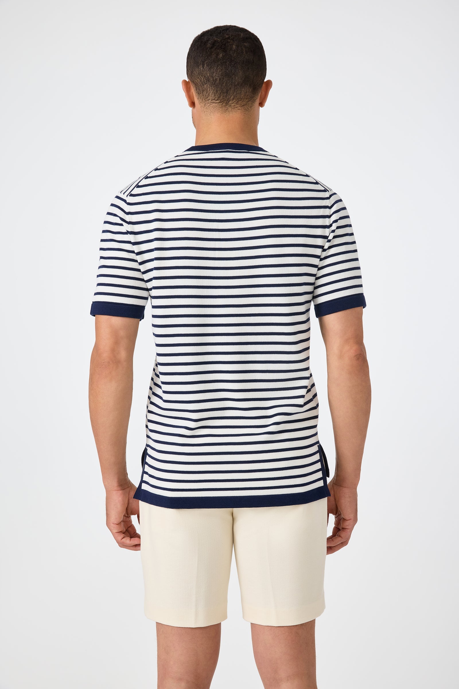 Giovanni Stripe Short-Sleeve Pullover