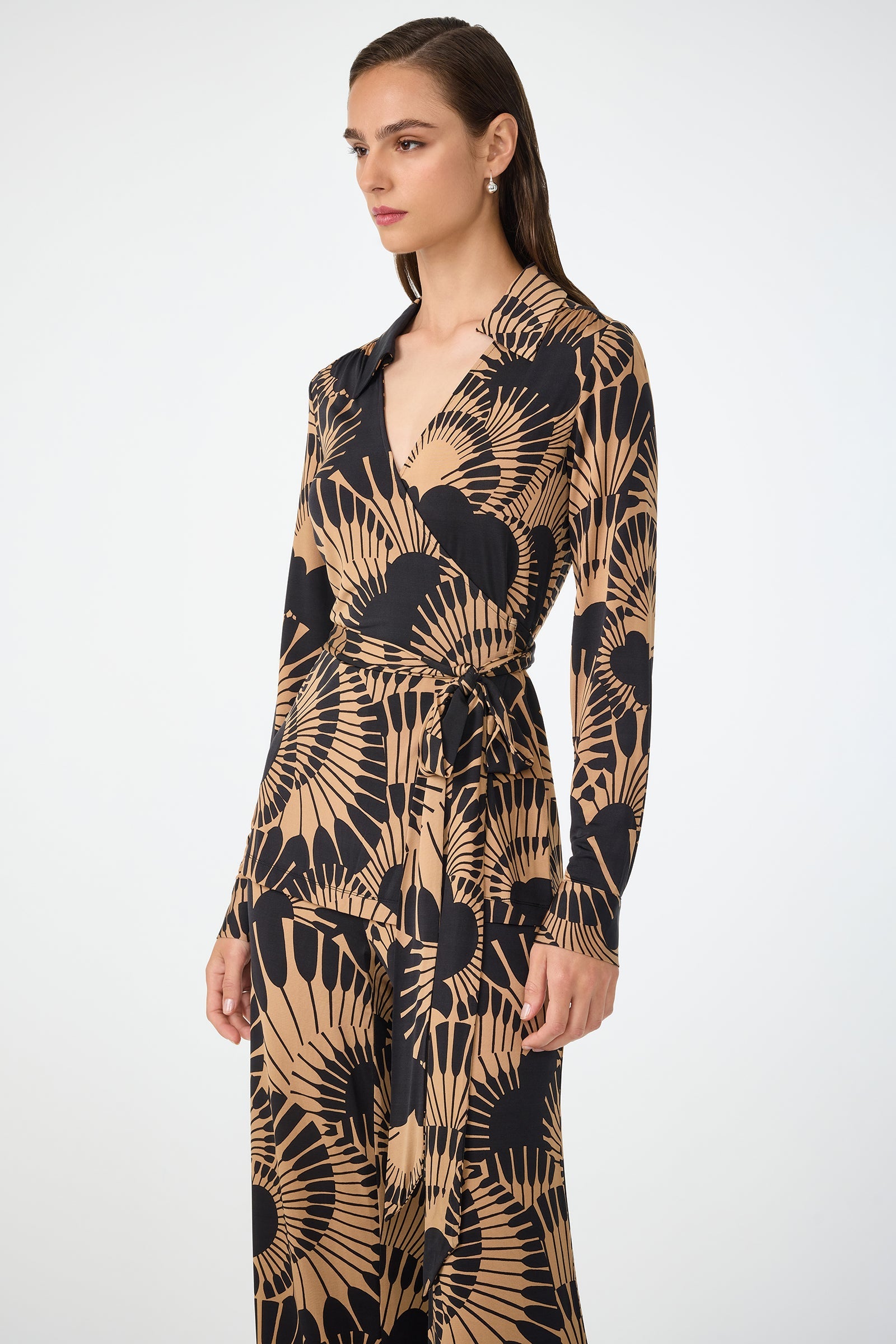 Makeba Wrap Top - Juniper Jersey