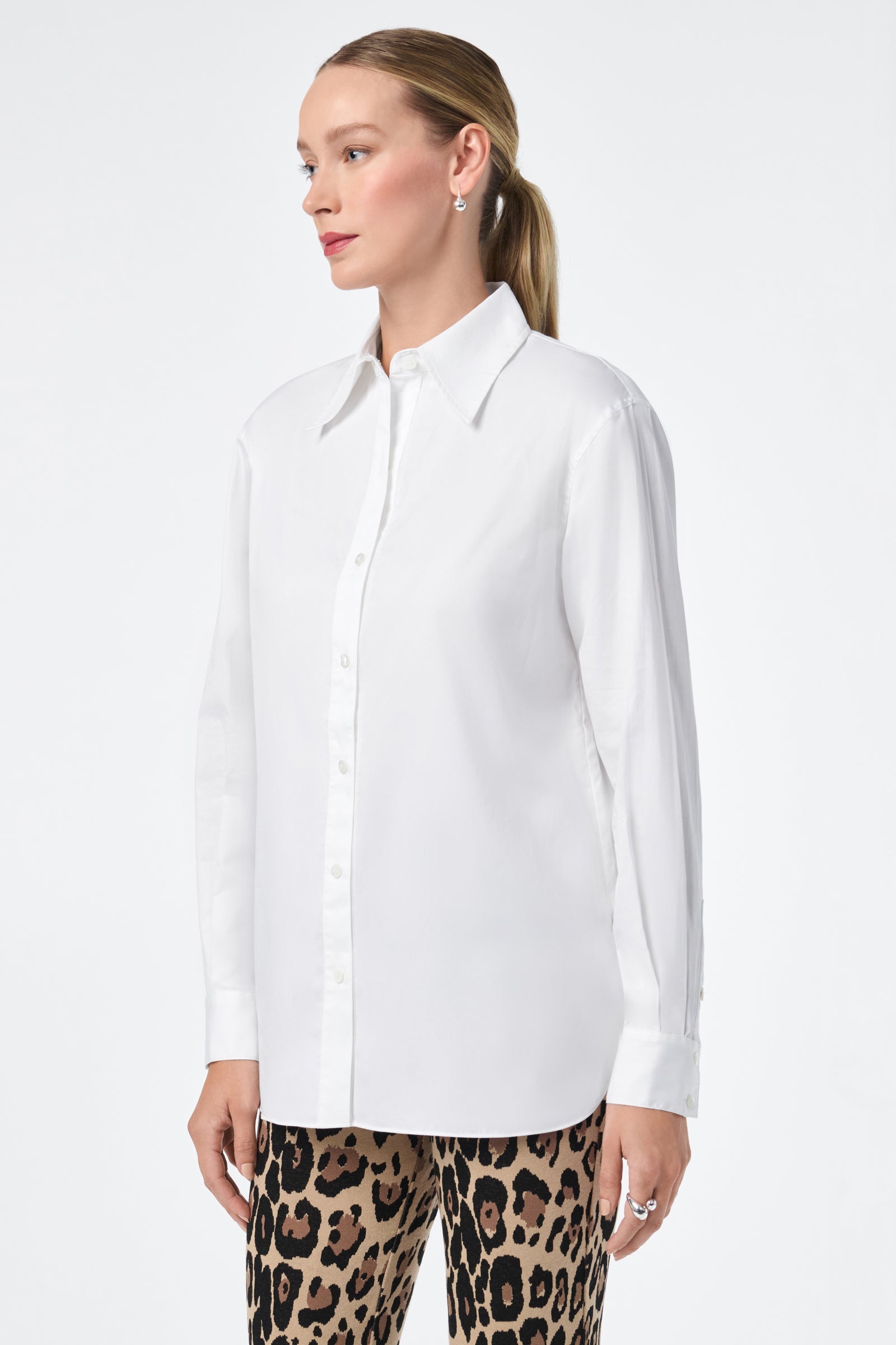 Litsa Button-Up Cotton Shirt