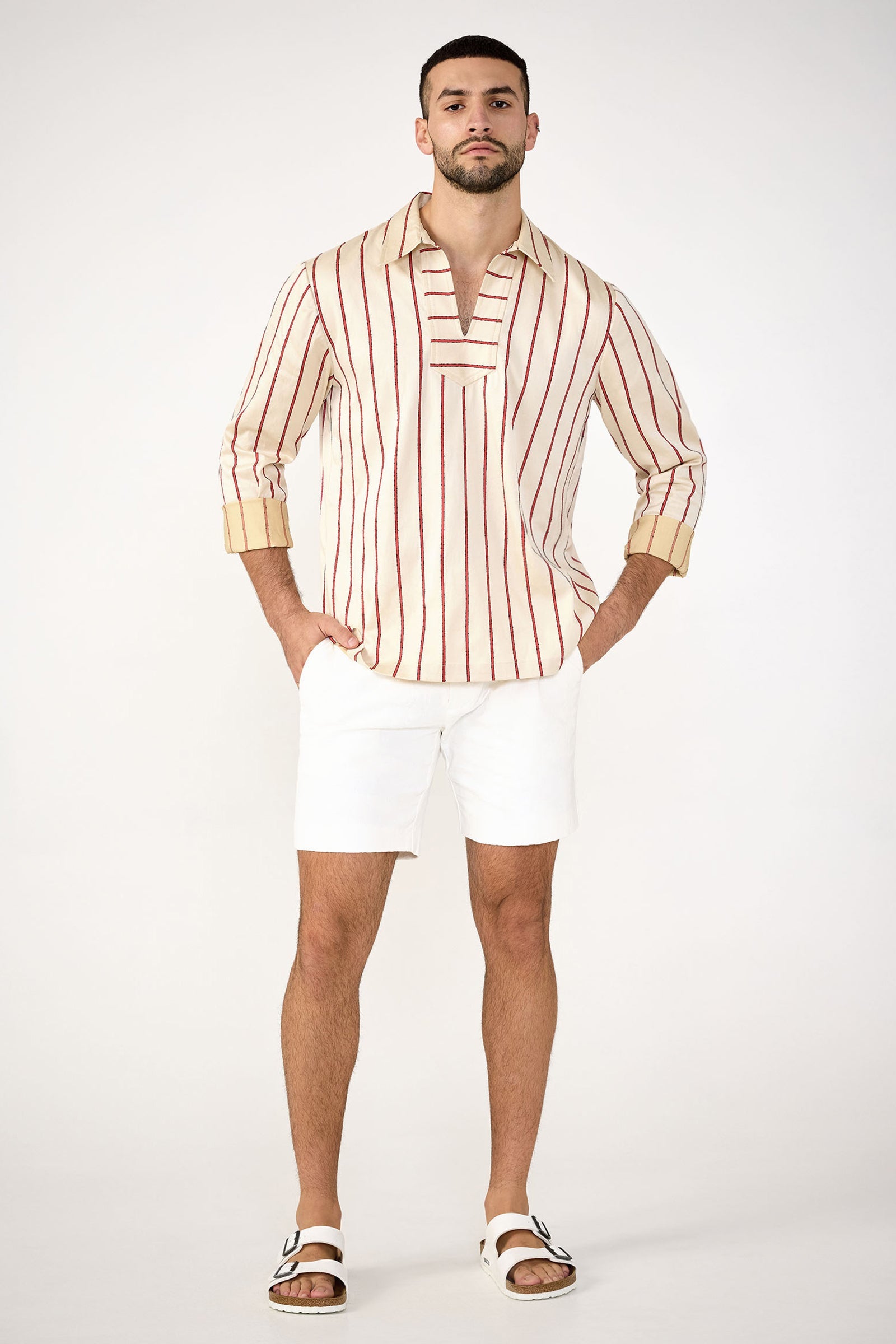 Holmes Long-Sleeve Pullover - Solaire Stripe