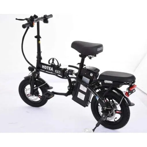 SALE &amp; CLEARANCE Folding Electric Bike, 250W Electric Bike Suitable for Adults and Teenagers Removable Battery Fat Tire Electric Bike Beach Snow Bicycle, Best Fathers Mothers Lovers (Black)