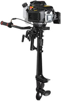 funchic 4 Stroke 3.6 HP Outboard Motor 55CC Boat Engine with Air Cooling System for Inflatable Boats, Fishing Boats, Sailboats, and Small Yachts