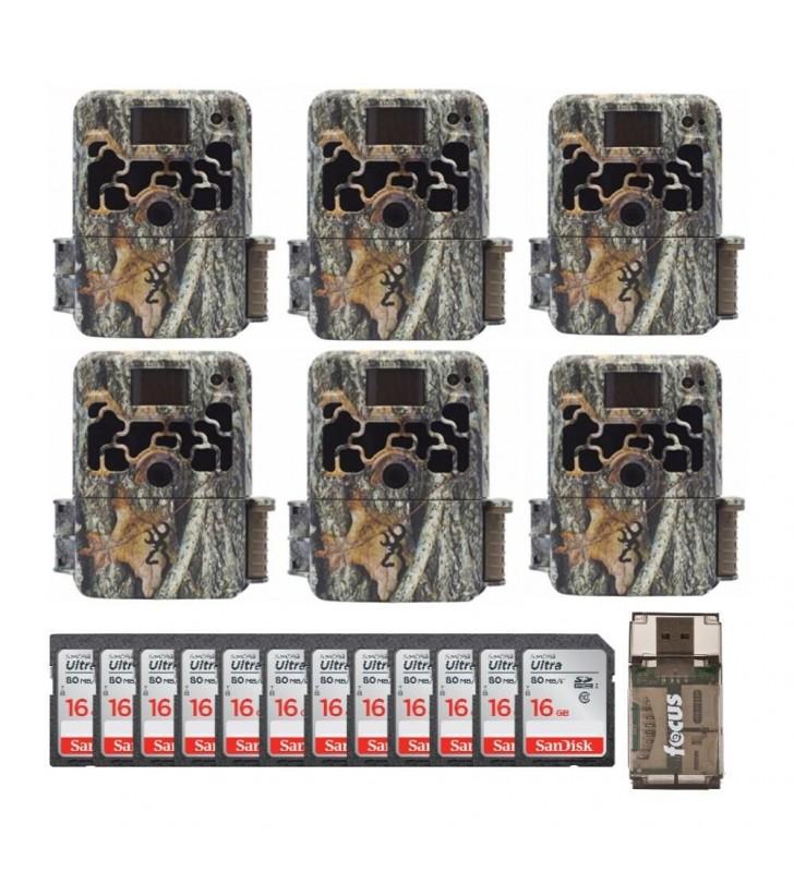 Browning Trail Cameras Dark Ops Extreme (6 Pack) w/ 16GB Cards Bundle �C Camouflage