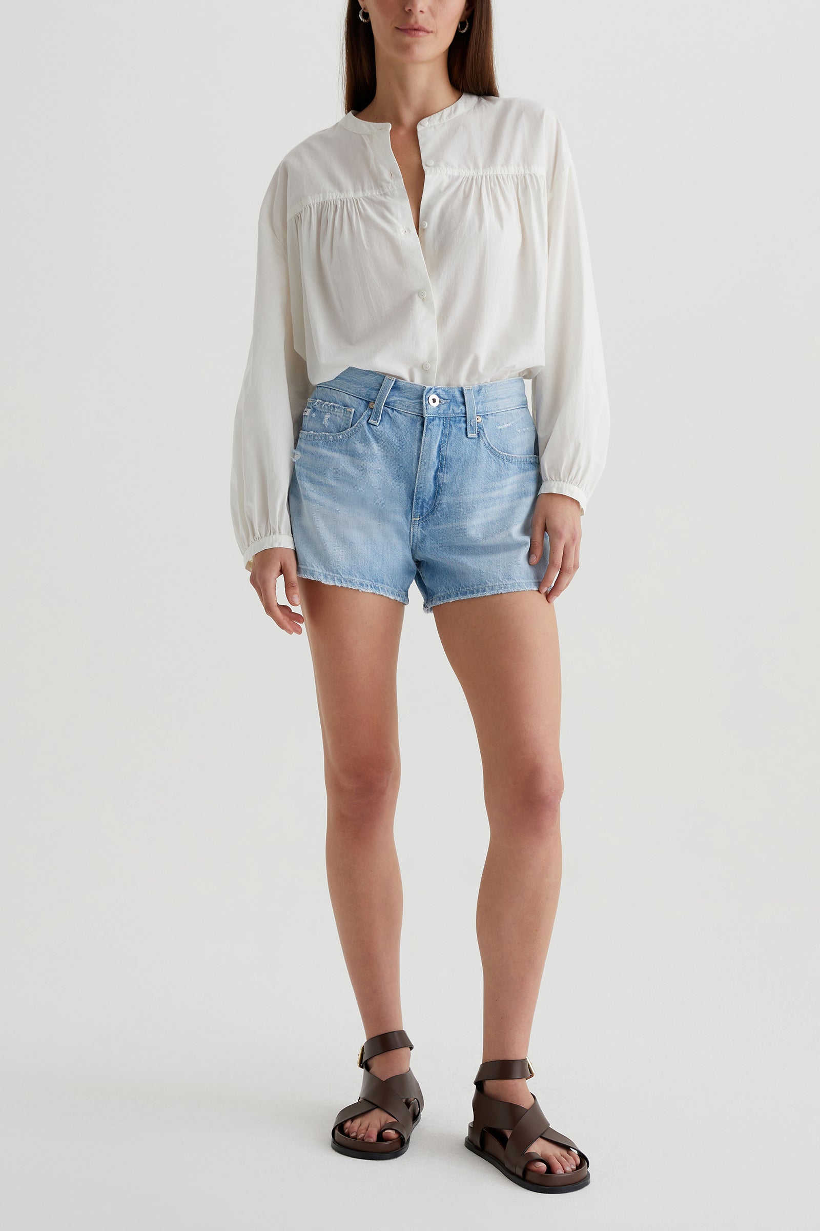AG Halle Denim Short - Light Blue