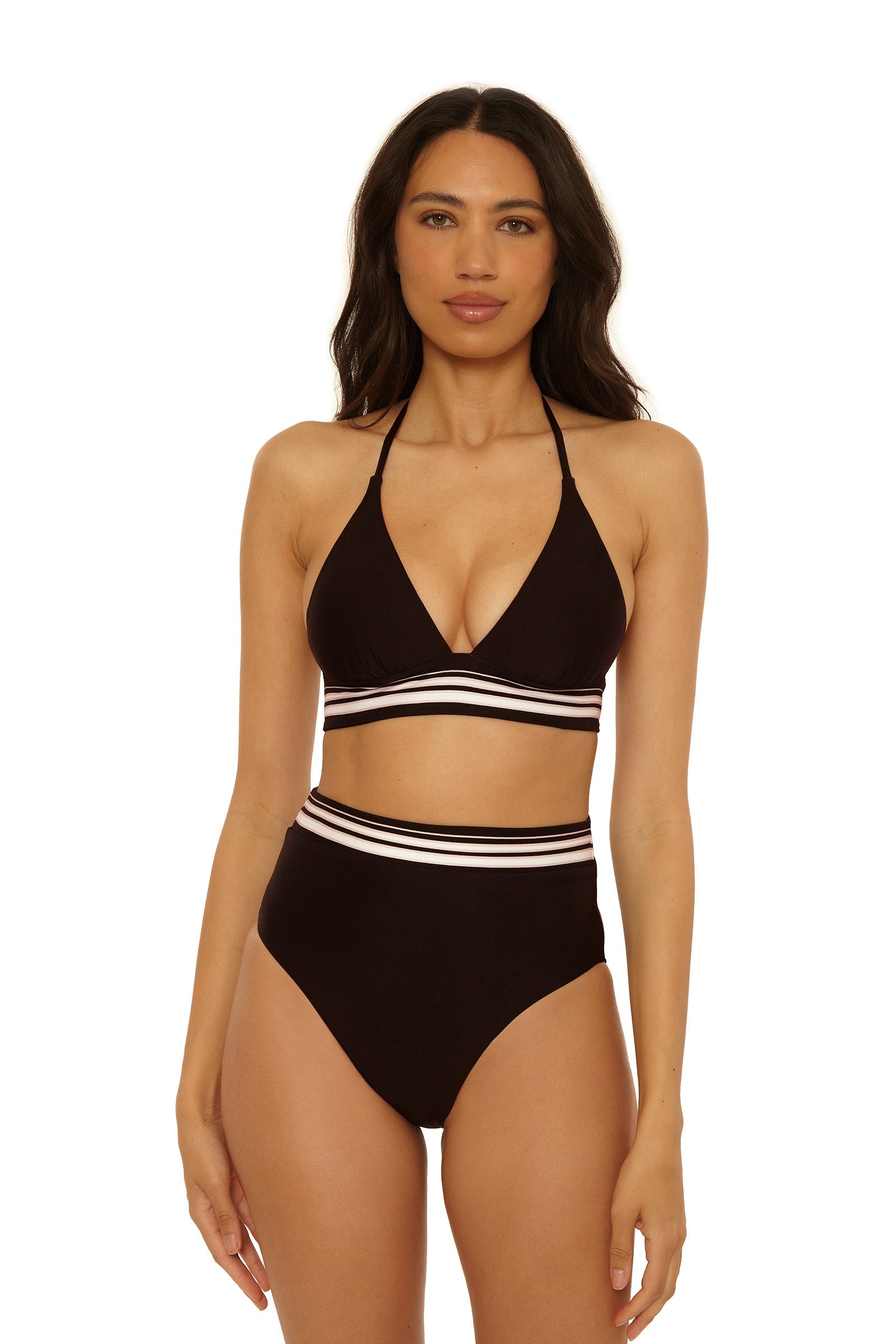 High-Waist Swim Bottom - Bougainvillea
