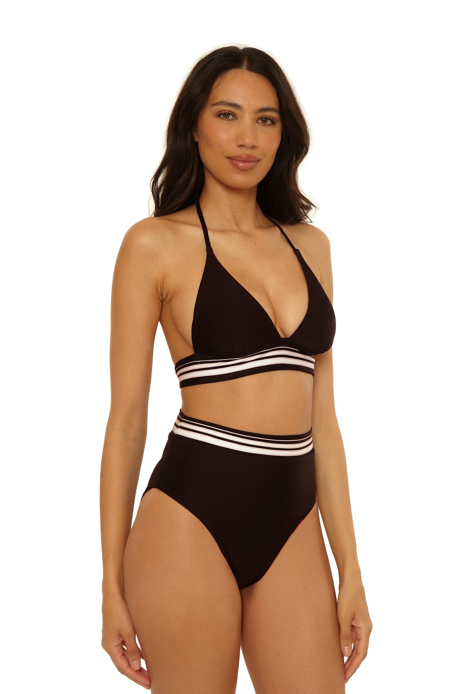 High-Waist Swim Bottom - Bougainvillea