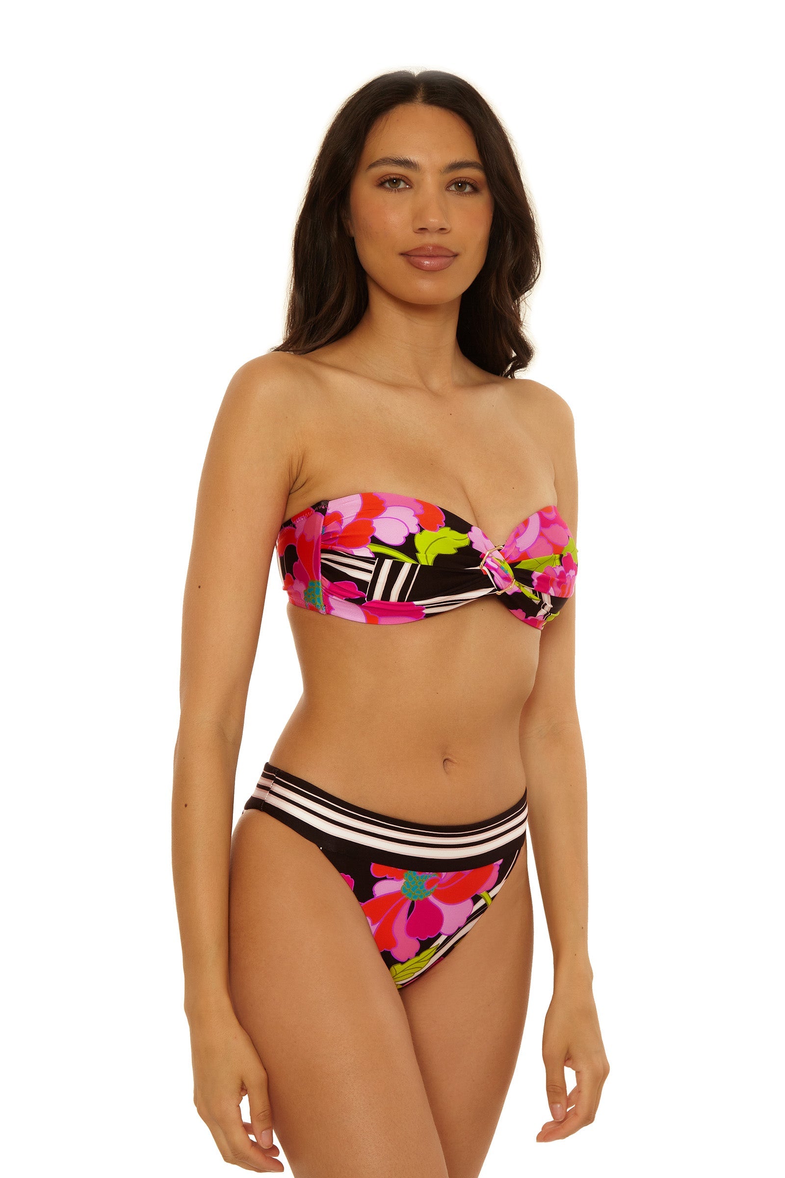 Reversible Hipster Swim Bottom - Bougainvillea